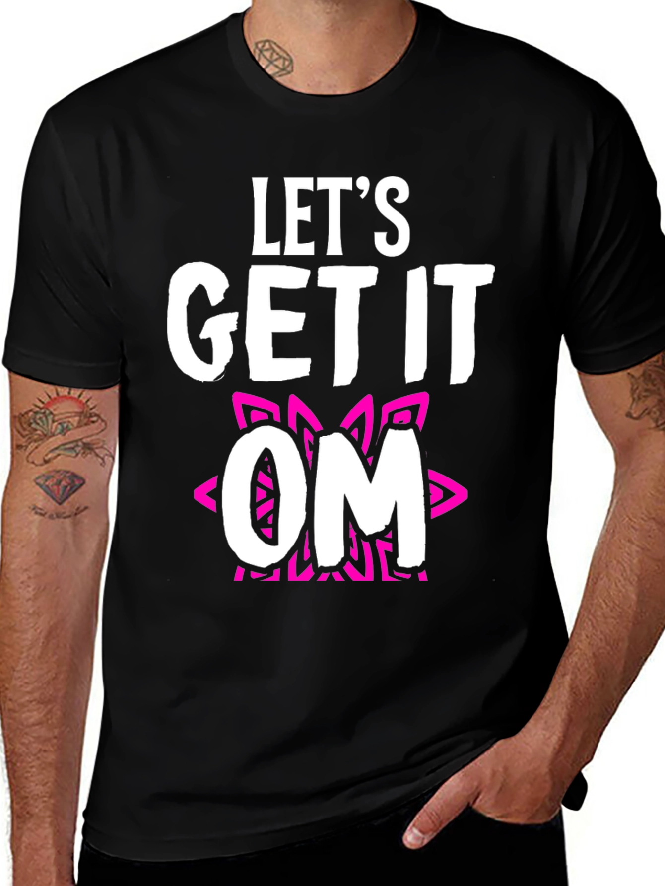 Lets Get It OM T-Shirt - Fun Yoga Tee
