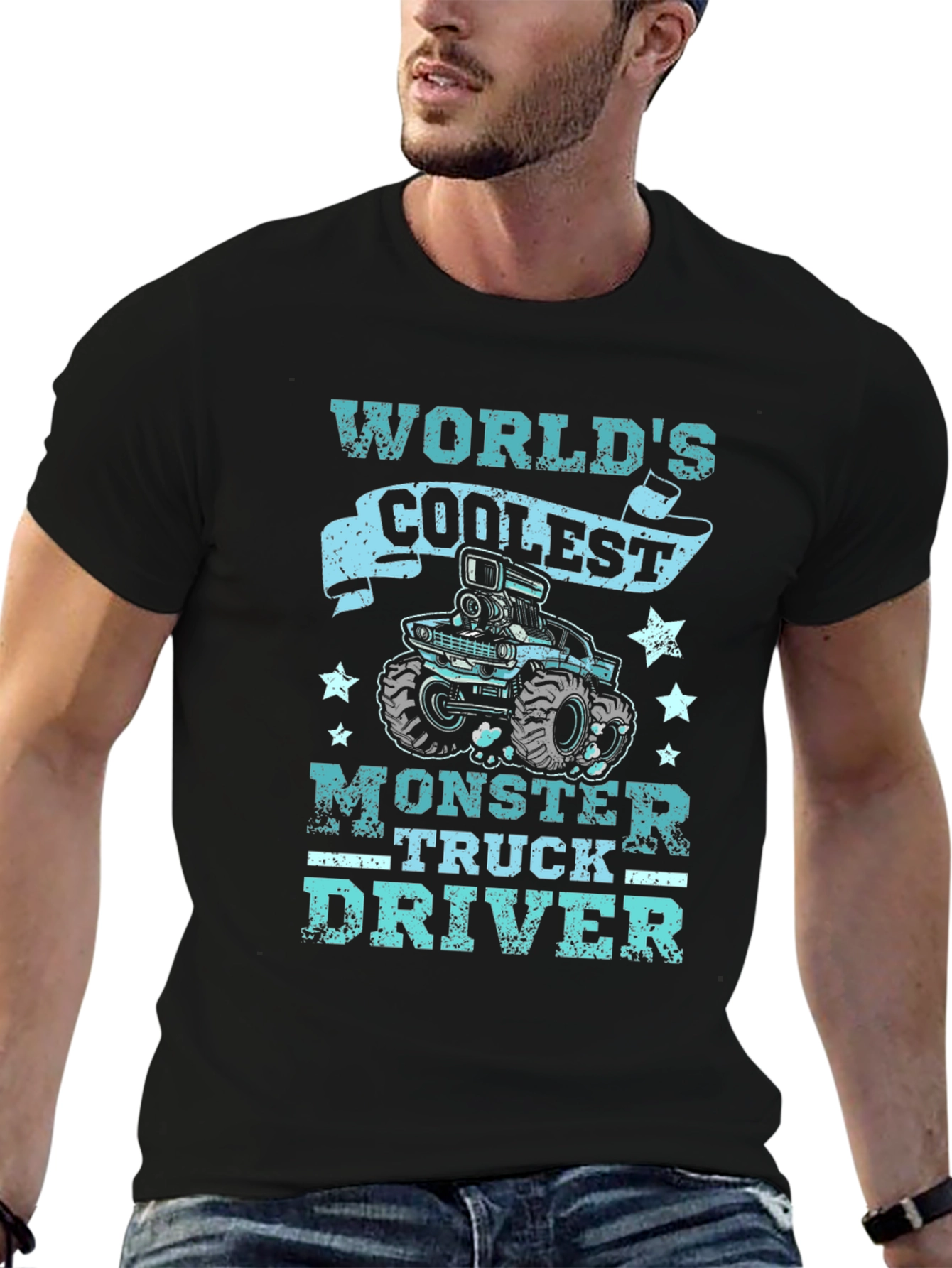 Coolest Monster Truck Driver Black T-Shirt
