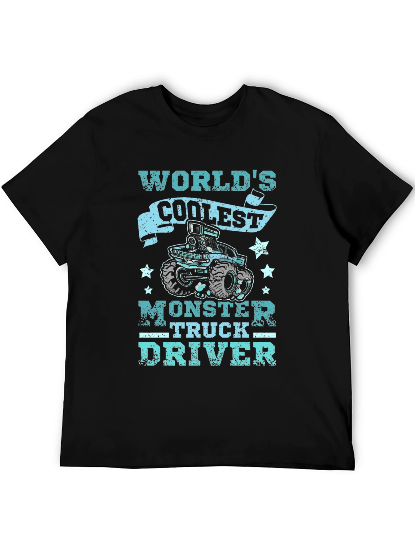 Coolest Monster Truck Driver Black T-Shirt