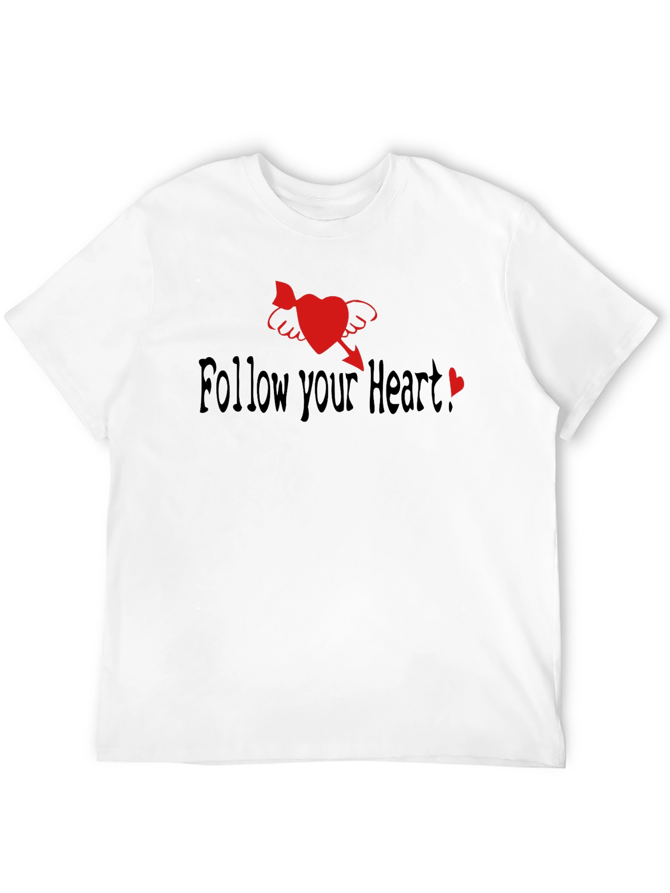 Follow Your Heart Black Graphic Tee