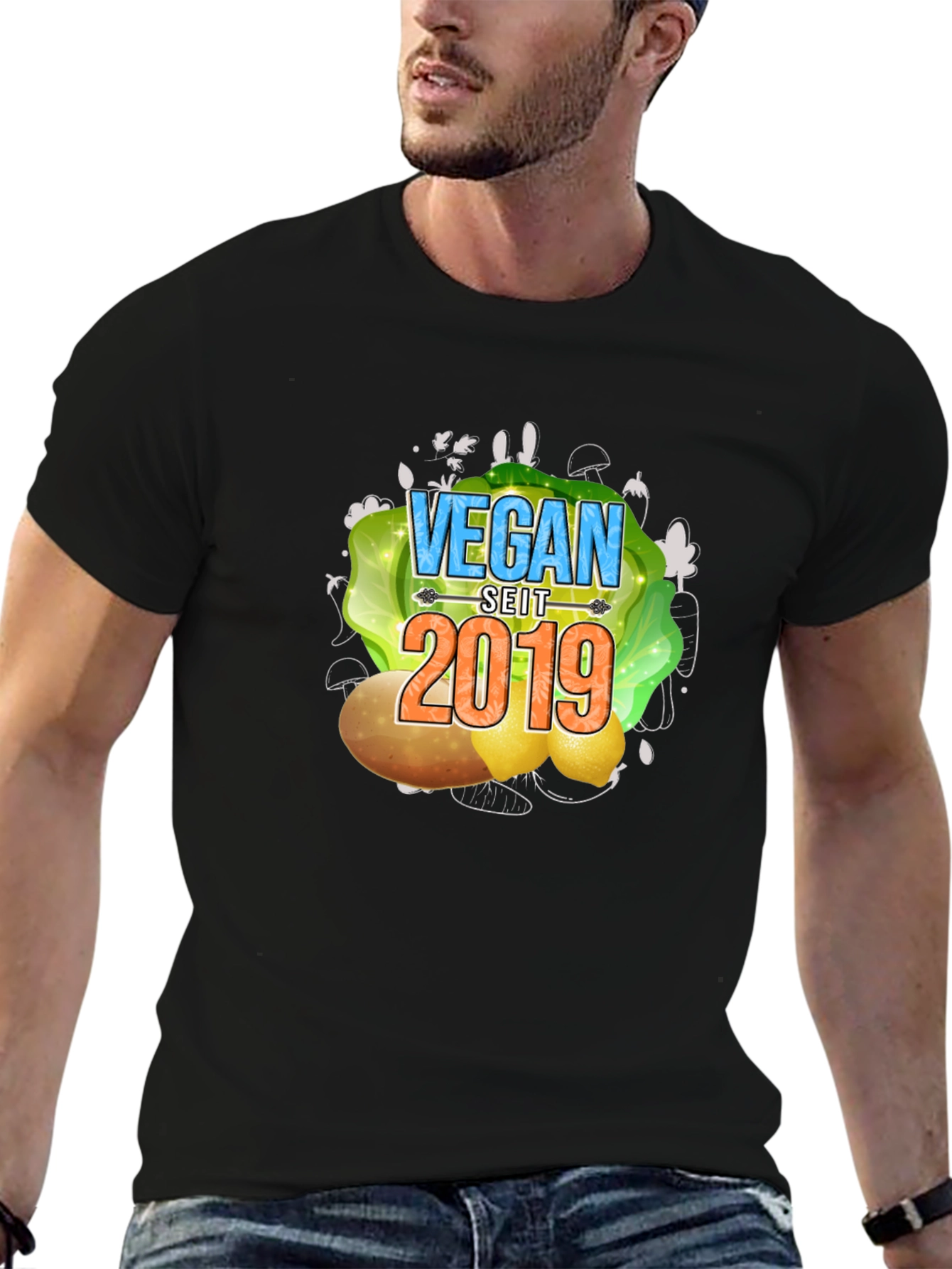 Vegan Seit 2019 T-Shirt - Black Vegan Tee