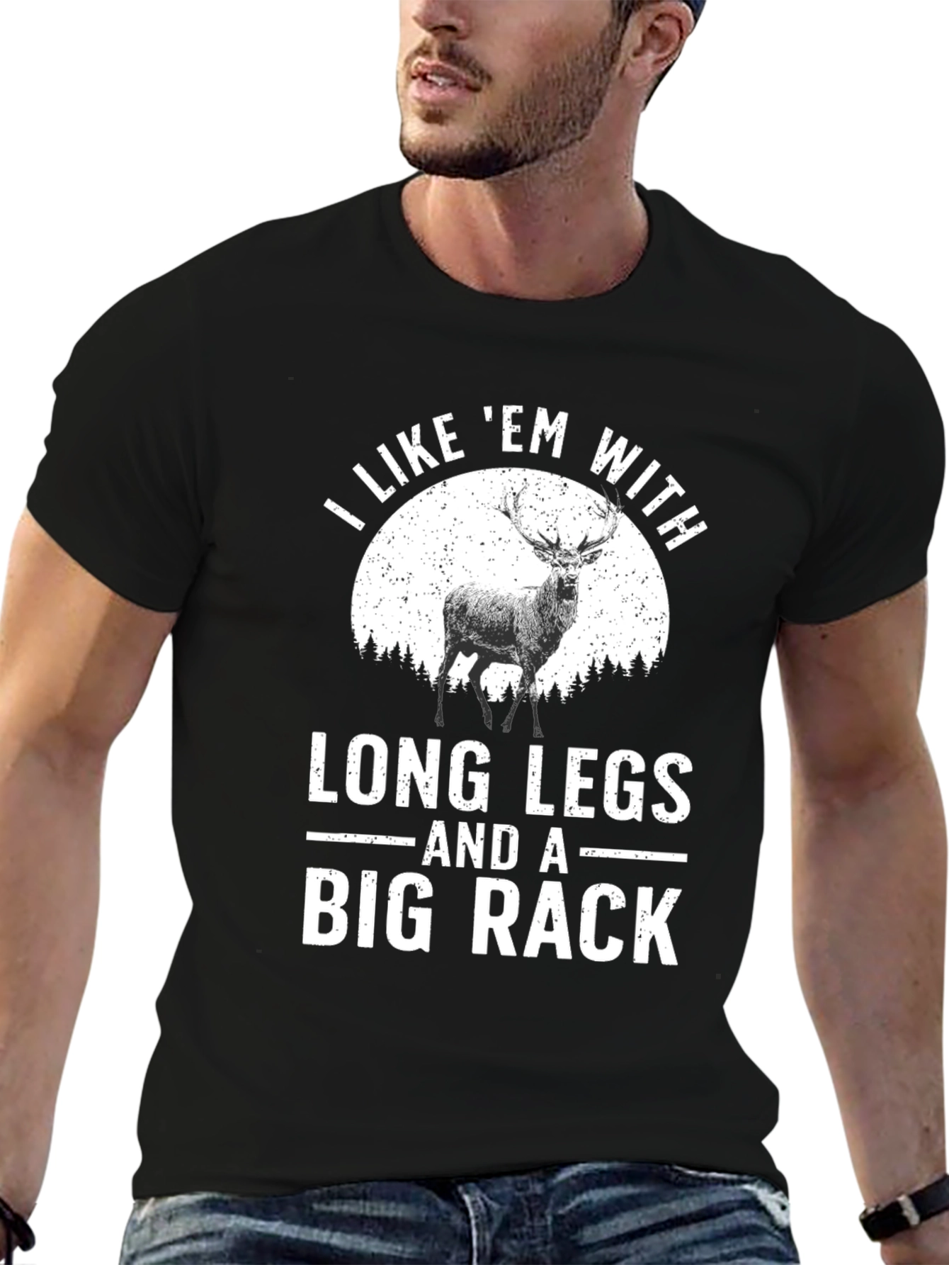 Long Legs Big Rack Funny Graphic T-Shirt