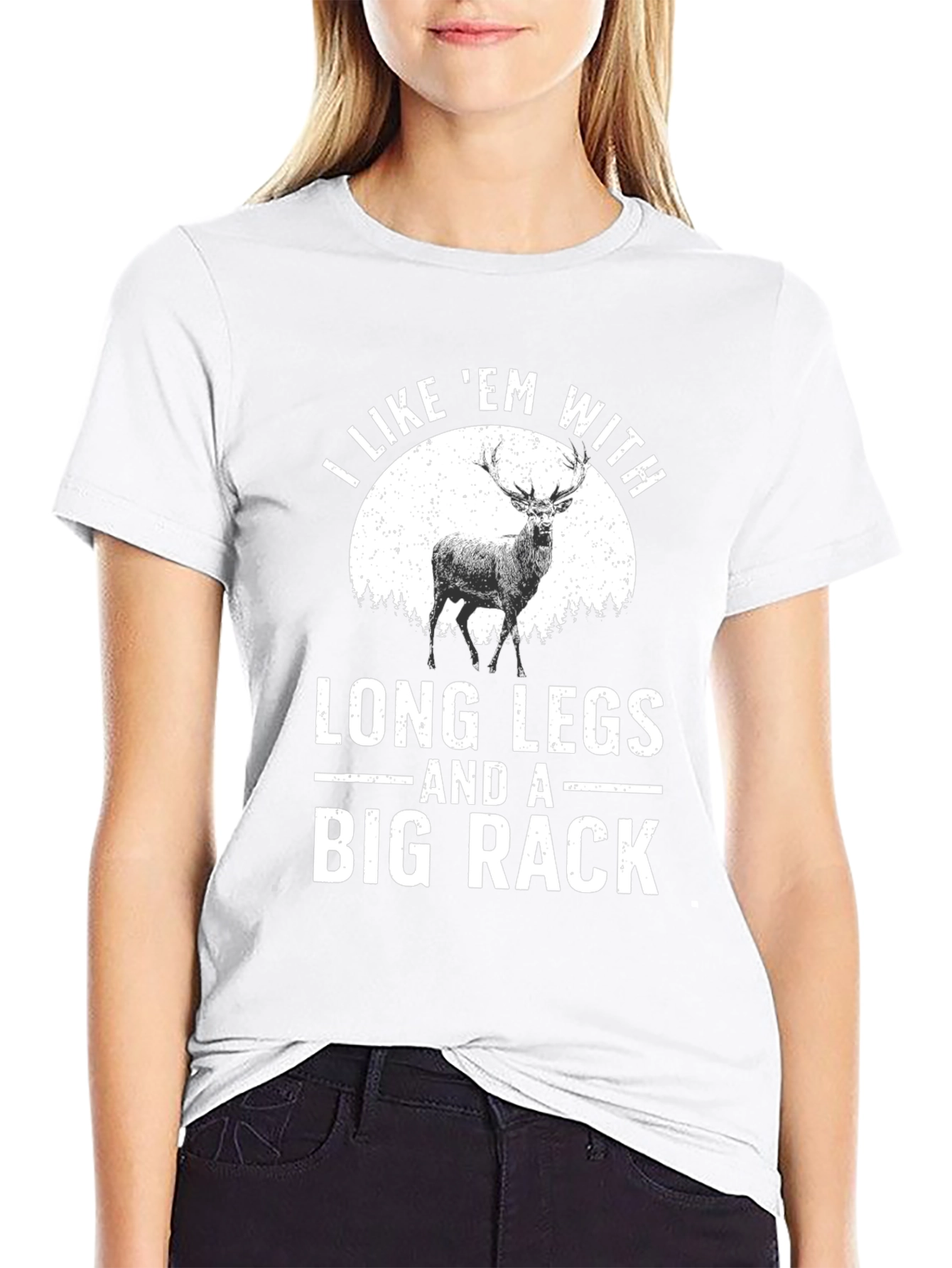 Long Legs Big Rack Funny Graphic T-Shirt