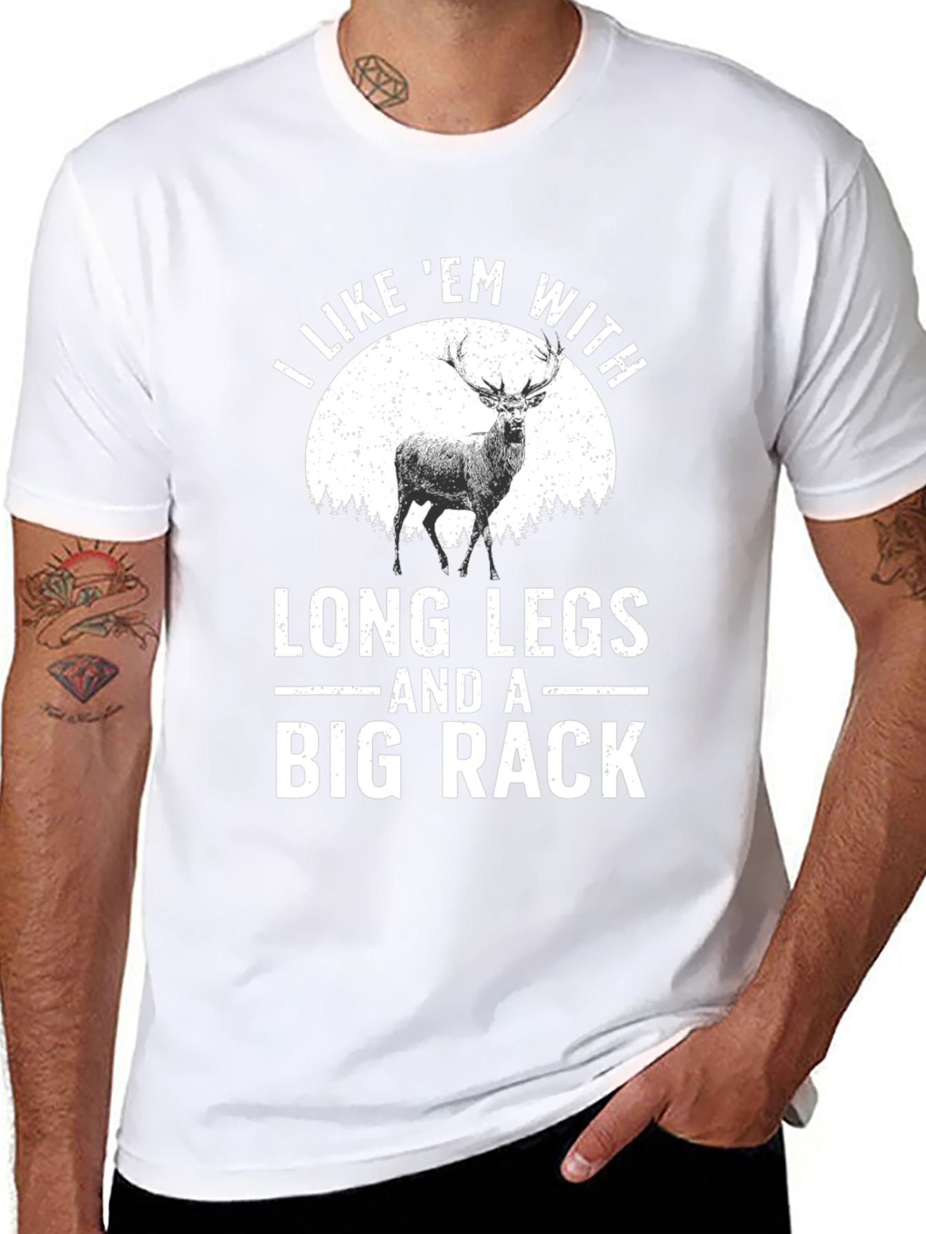 Long Legs Big Rack Funny Graphic T-Shirt