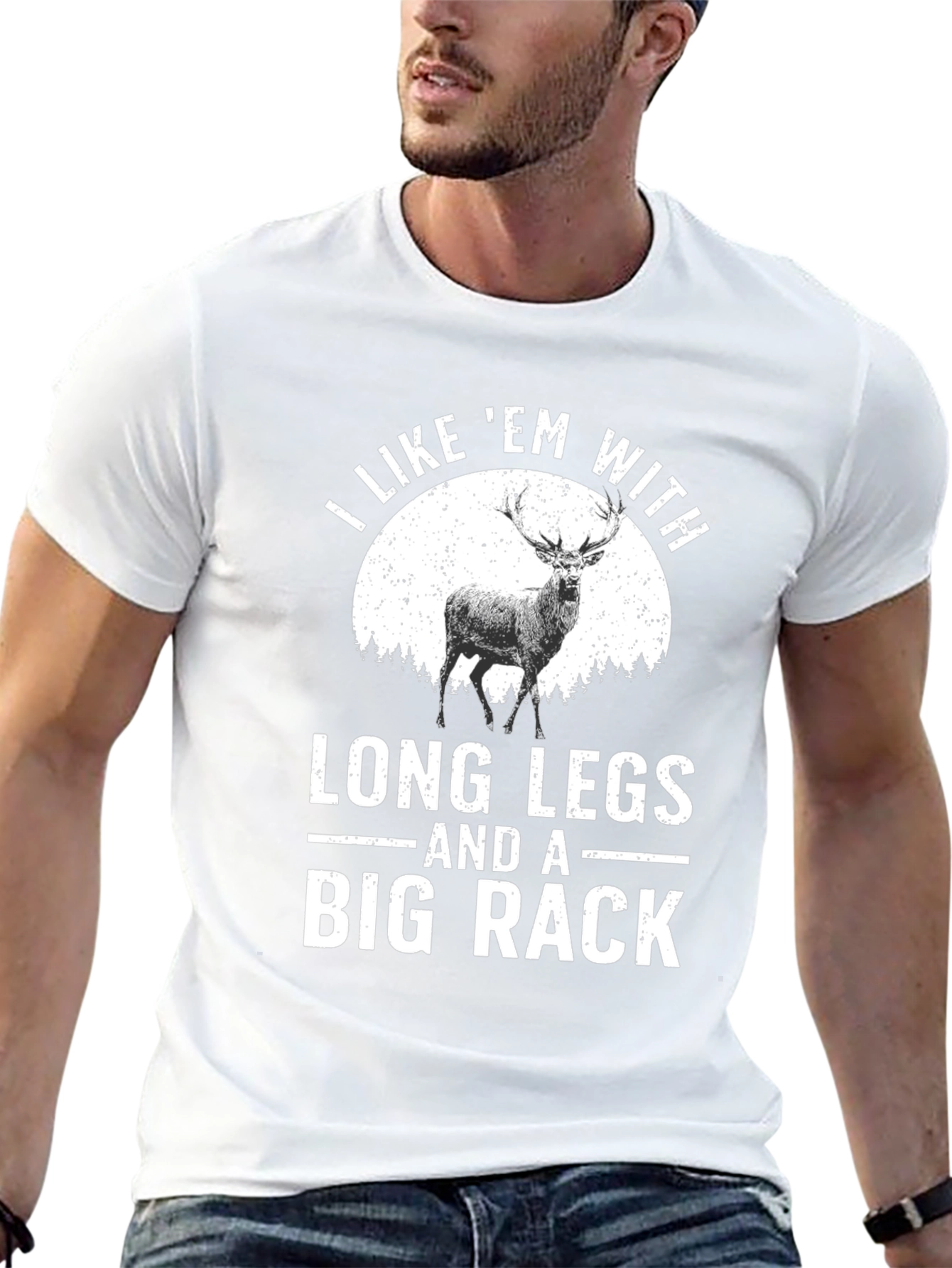 Long Legs Big Rack Funny Graphic T-Shirt