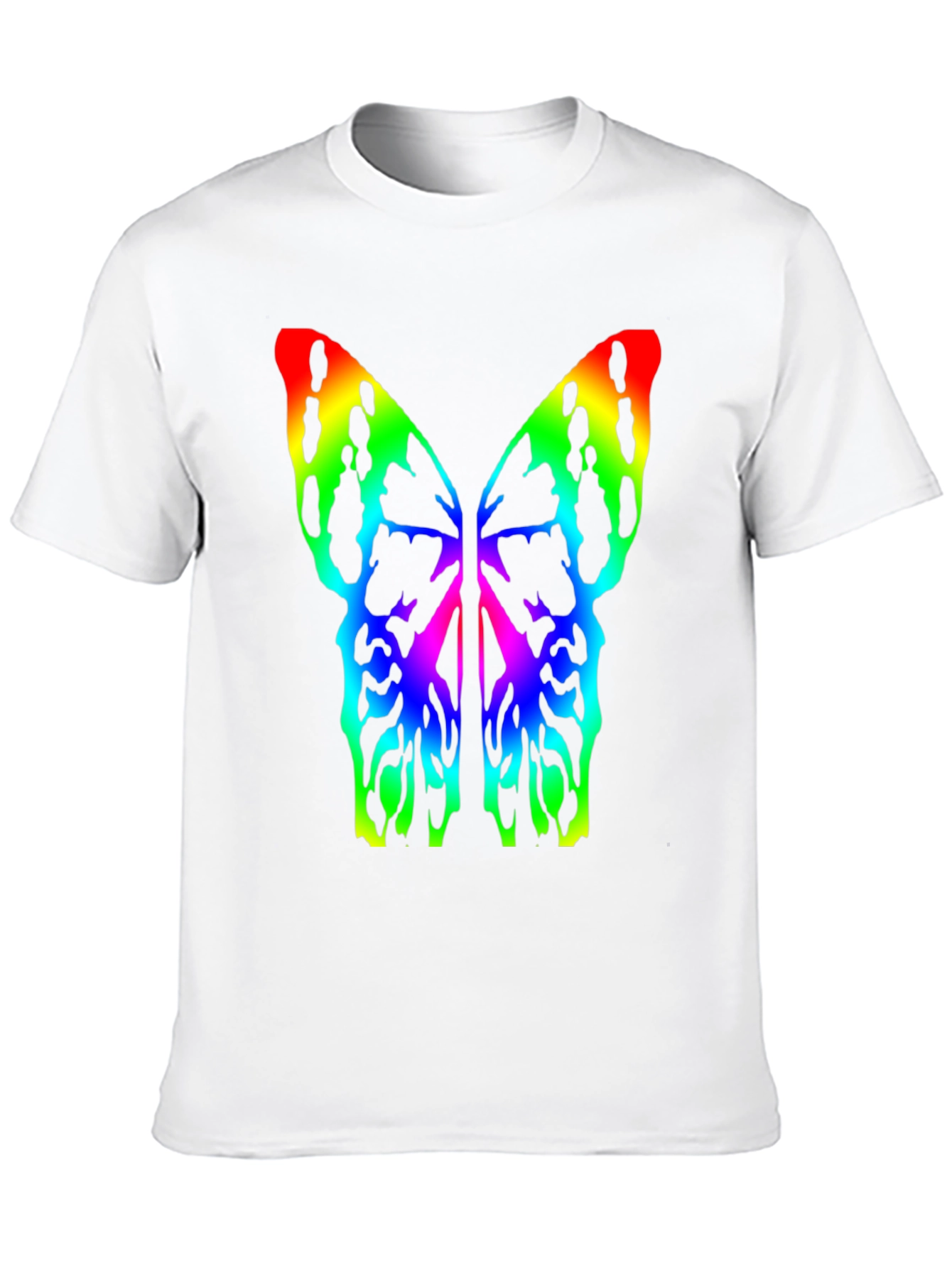 Rainbow Butterfly Wings Black T-Shirt