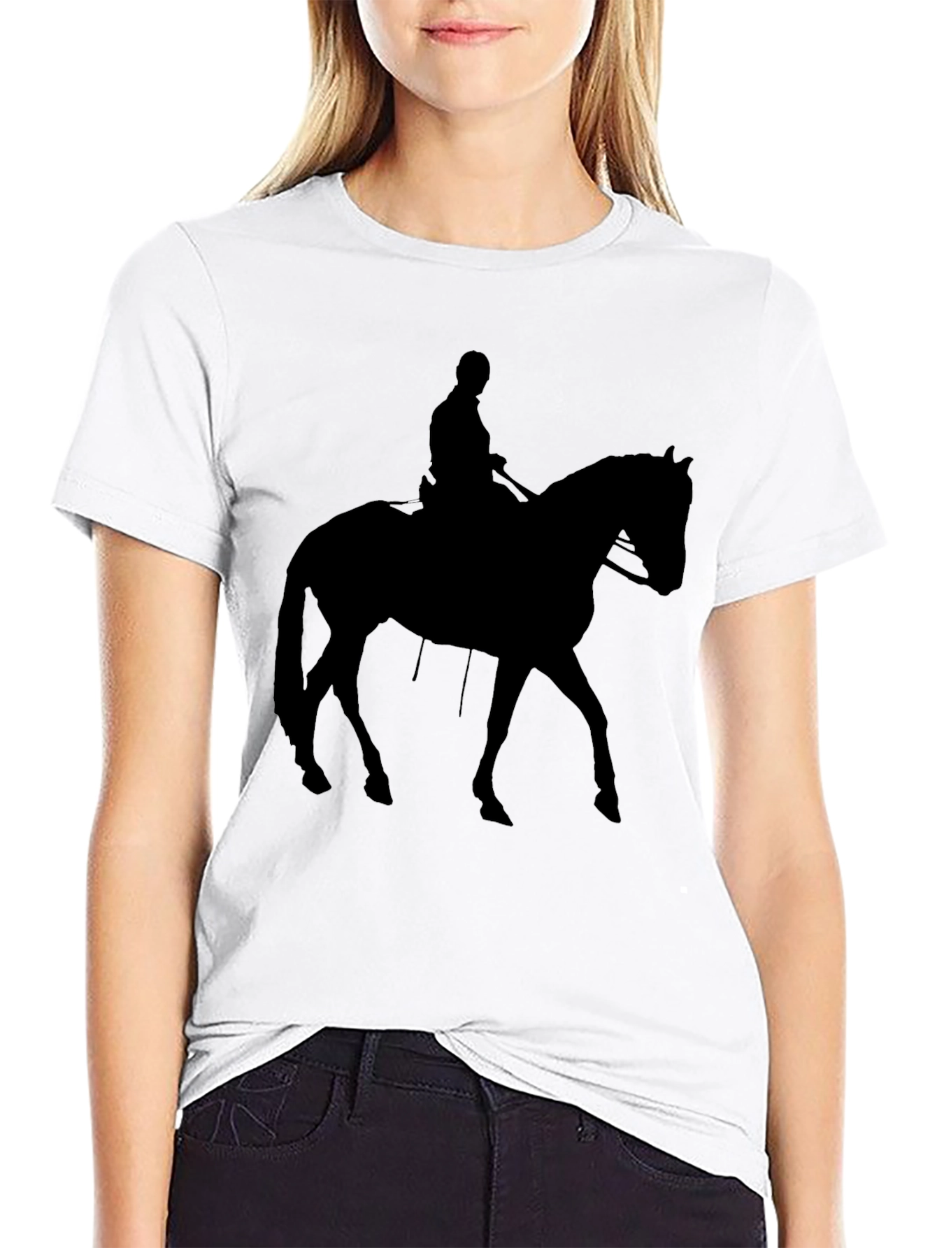 Equestrian Silhouette Black T-Shirt