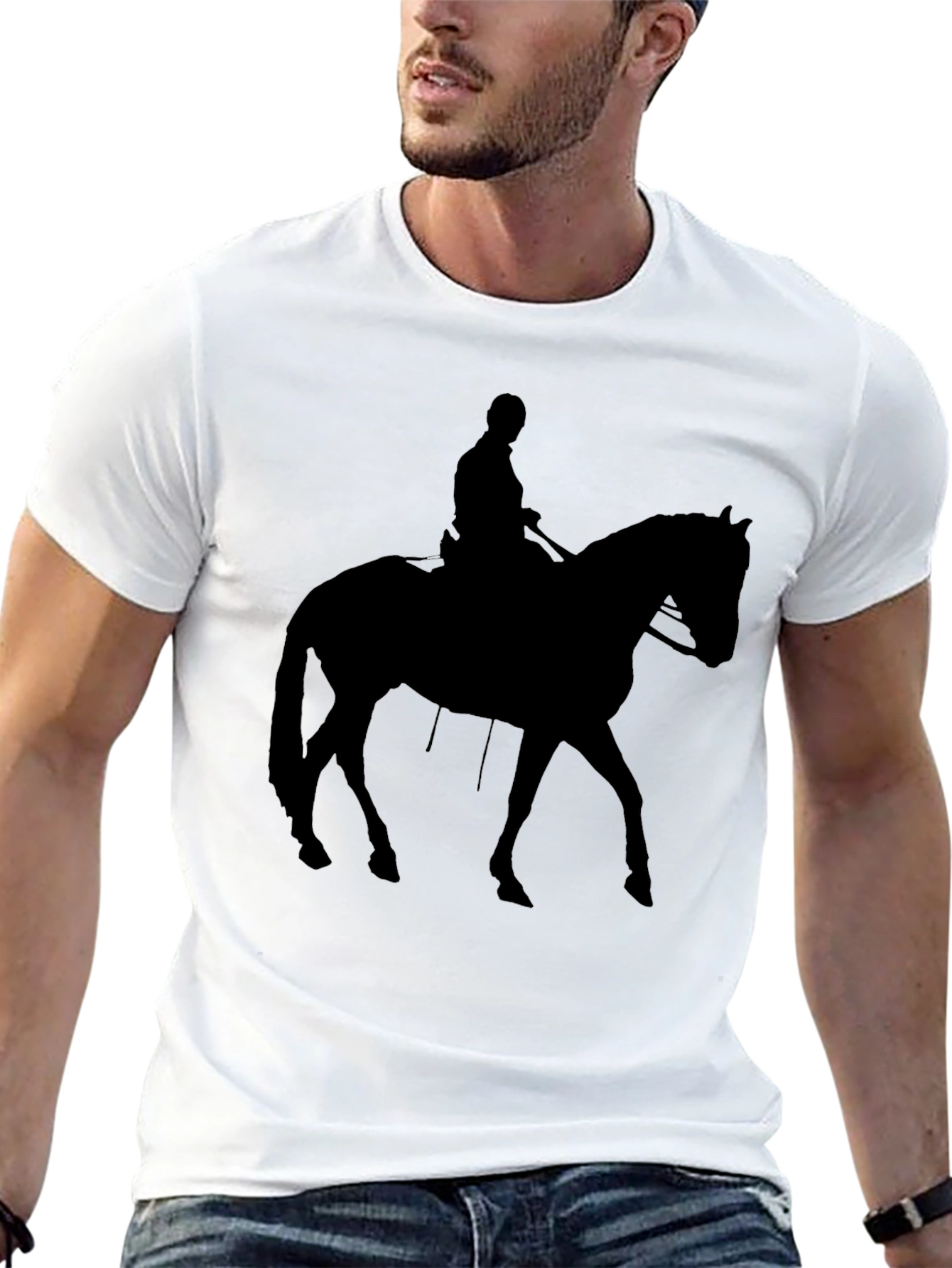 Equestrian Silhouette Black T-Shirt