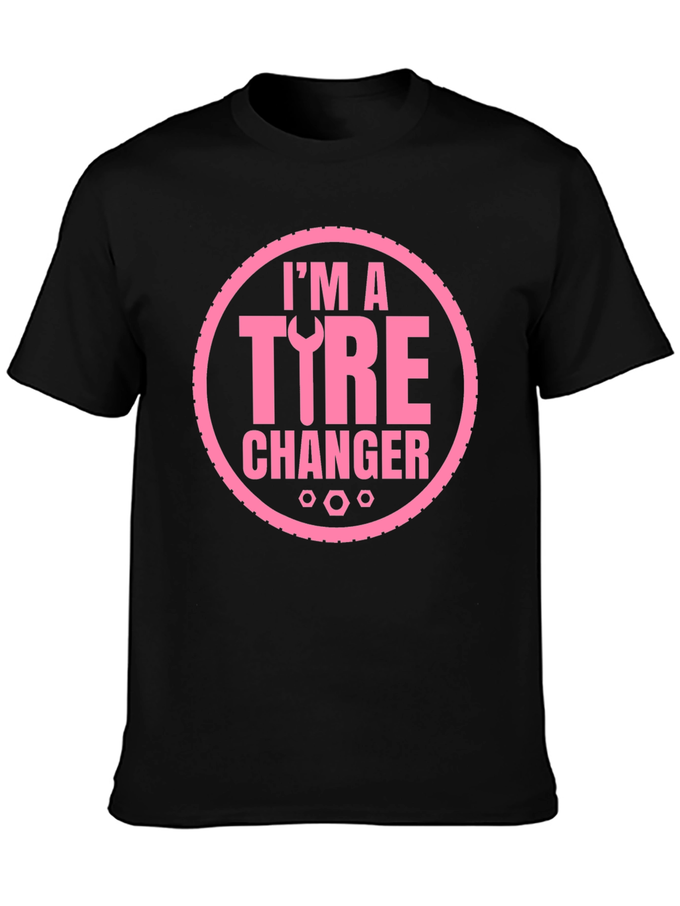 Im A Tire Changer Graphic Tee - Pink Print