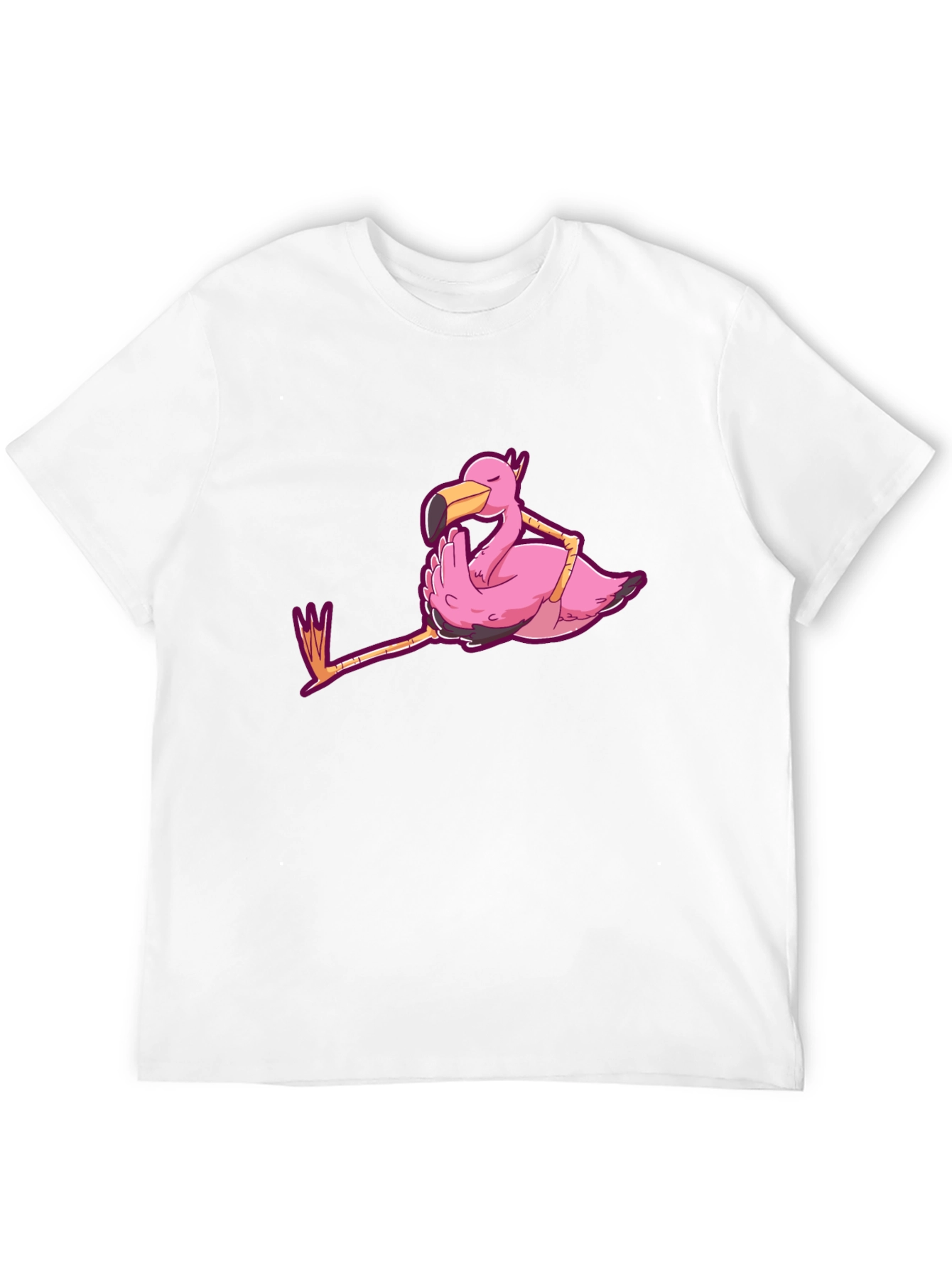 Chill Flamingo Graphic Tee - Relaxed Style
