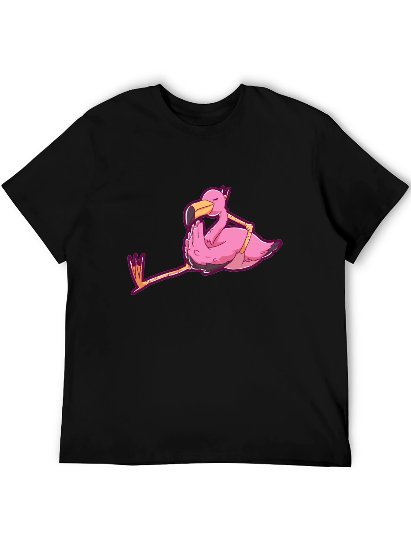 Chill Flamingo Graphic Tee - Relaxed Style