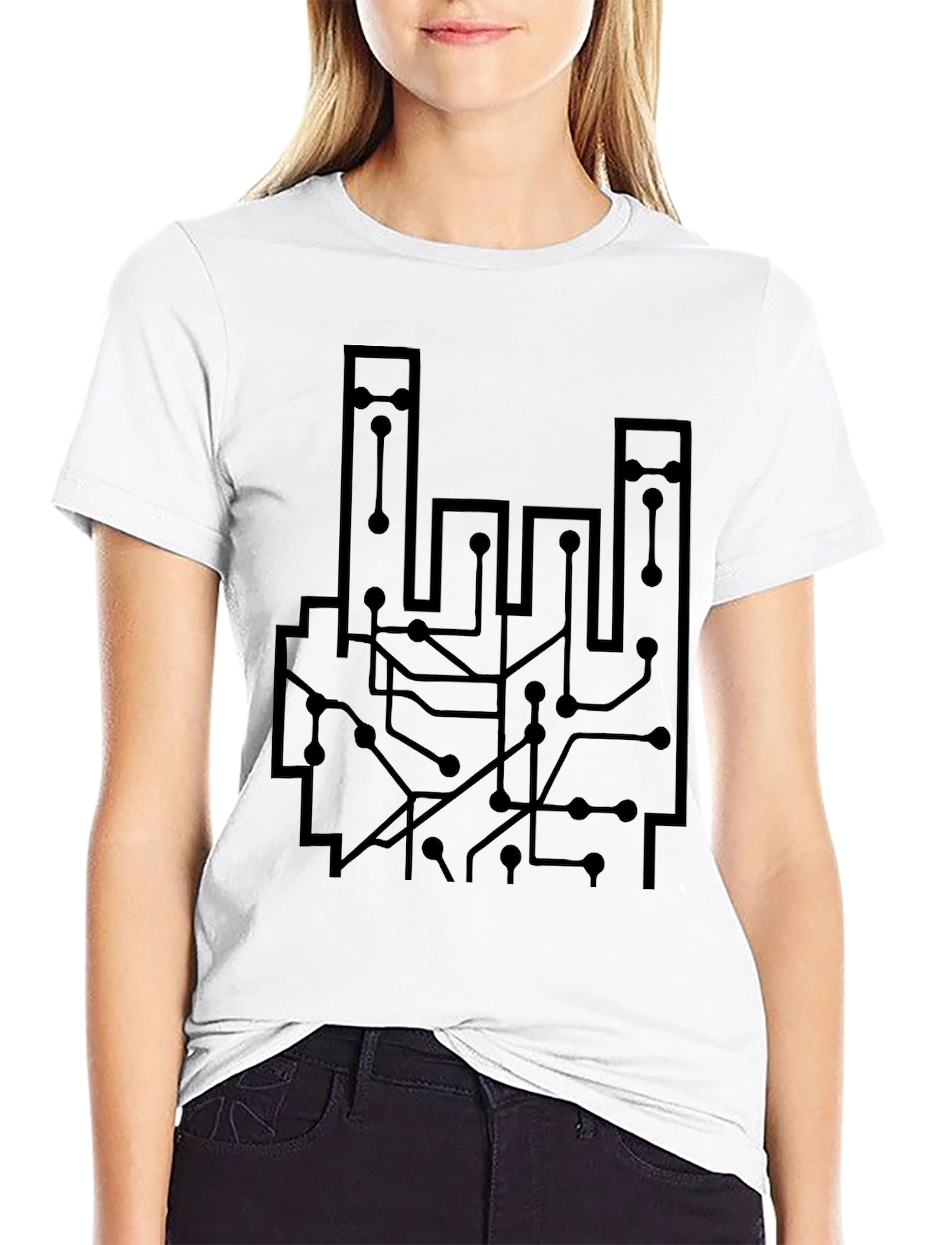 Circuit Board Graphic T-Shirt