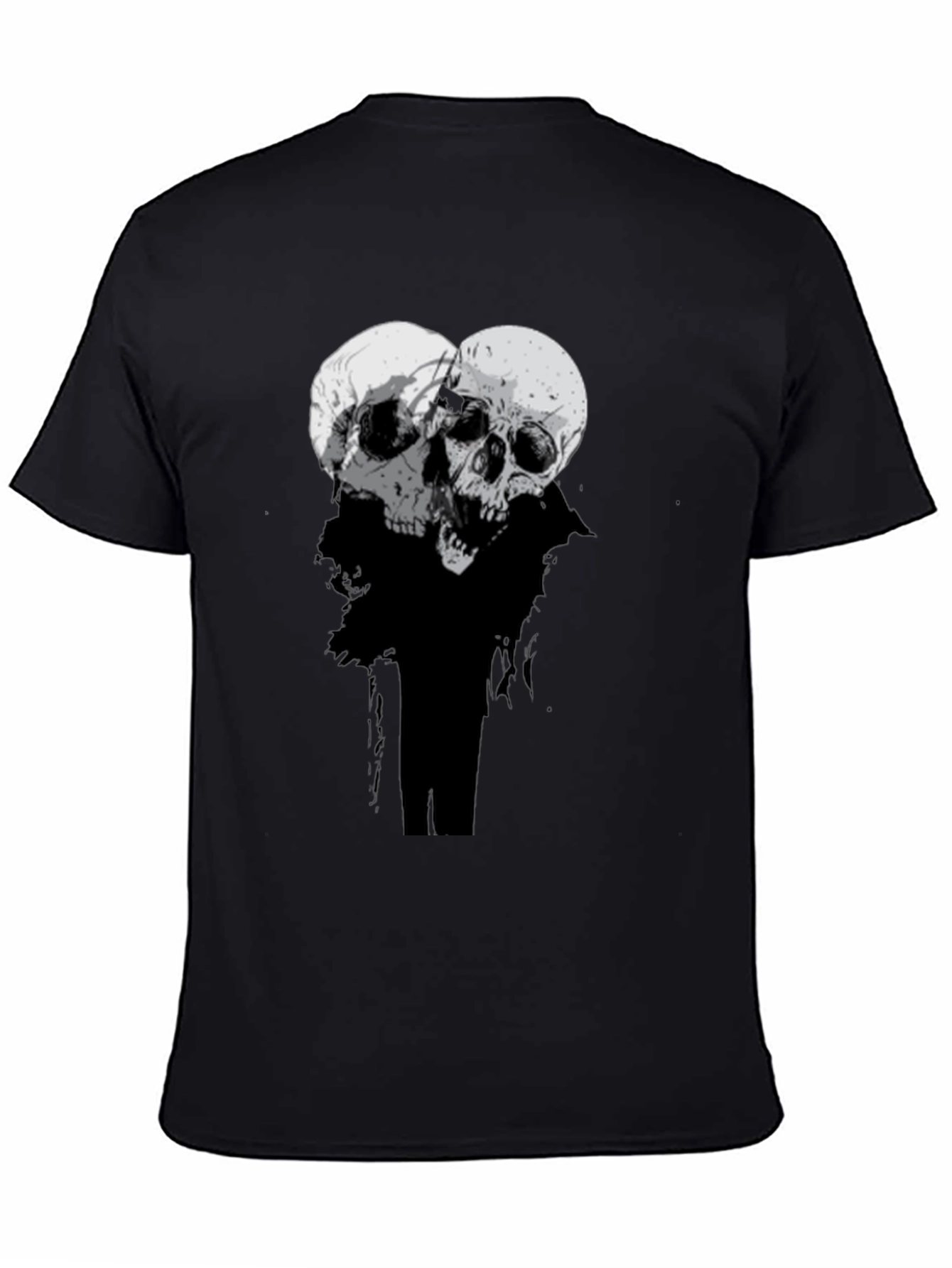 Skull Duo Graphic Tee - Mens Black T-Shirt