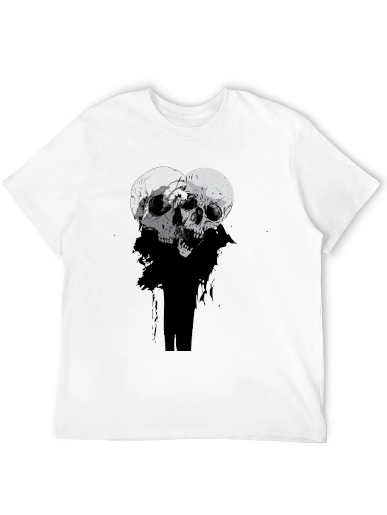 Skull Duo Graphic Tee - Mens Black T-Shirt
