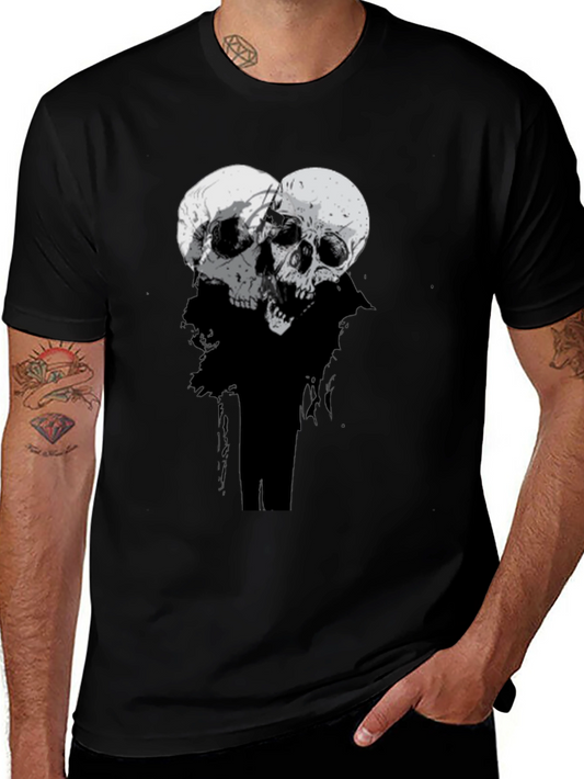 Skull Duo Graphic Tee - Mens Black T-Shirt