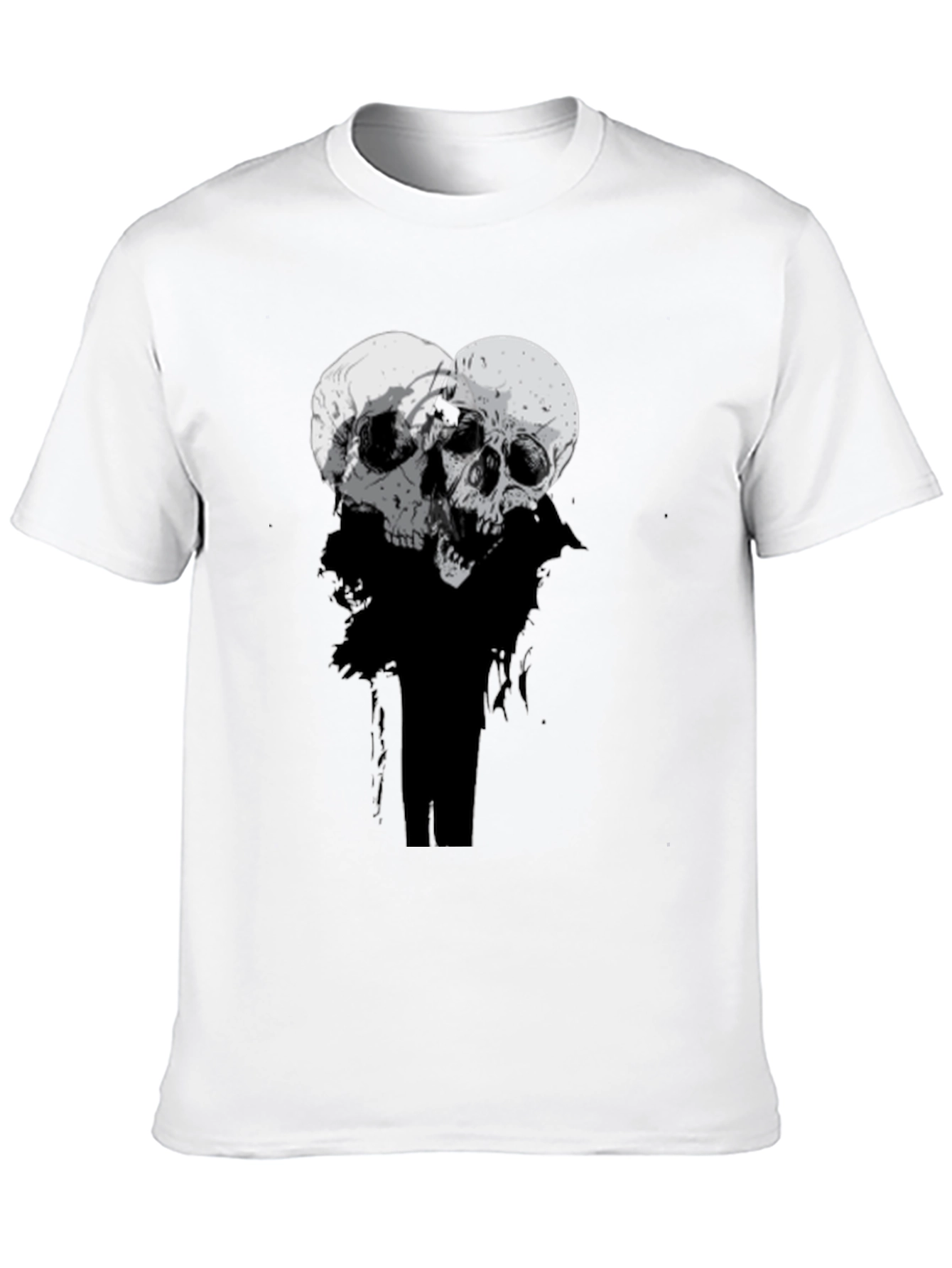 Skull Duo Graphic Tee - Mens Black T-Shirt
