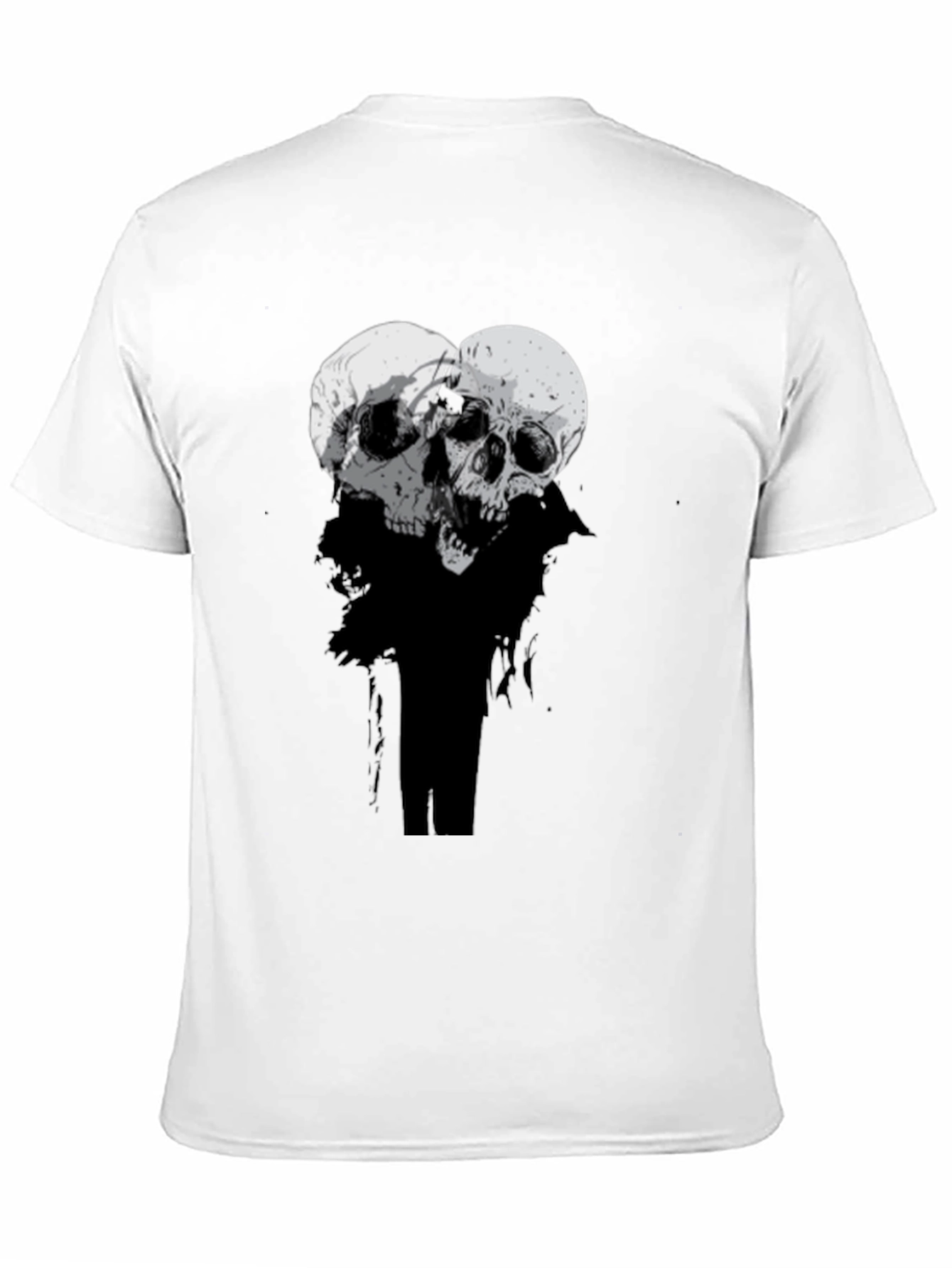 Skull Duo Graphic Tee - Mens Black T-Shirt