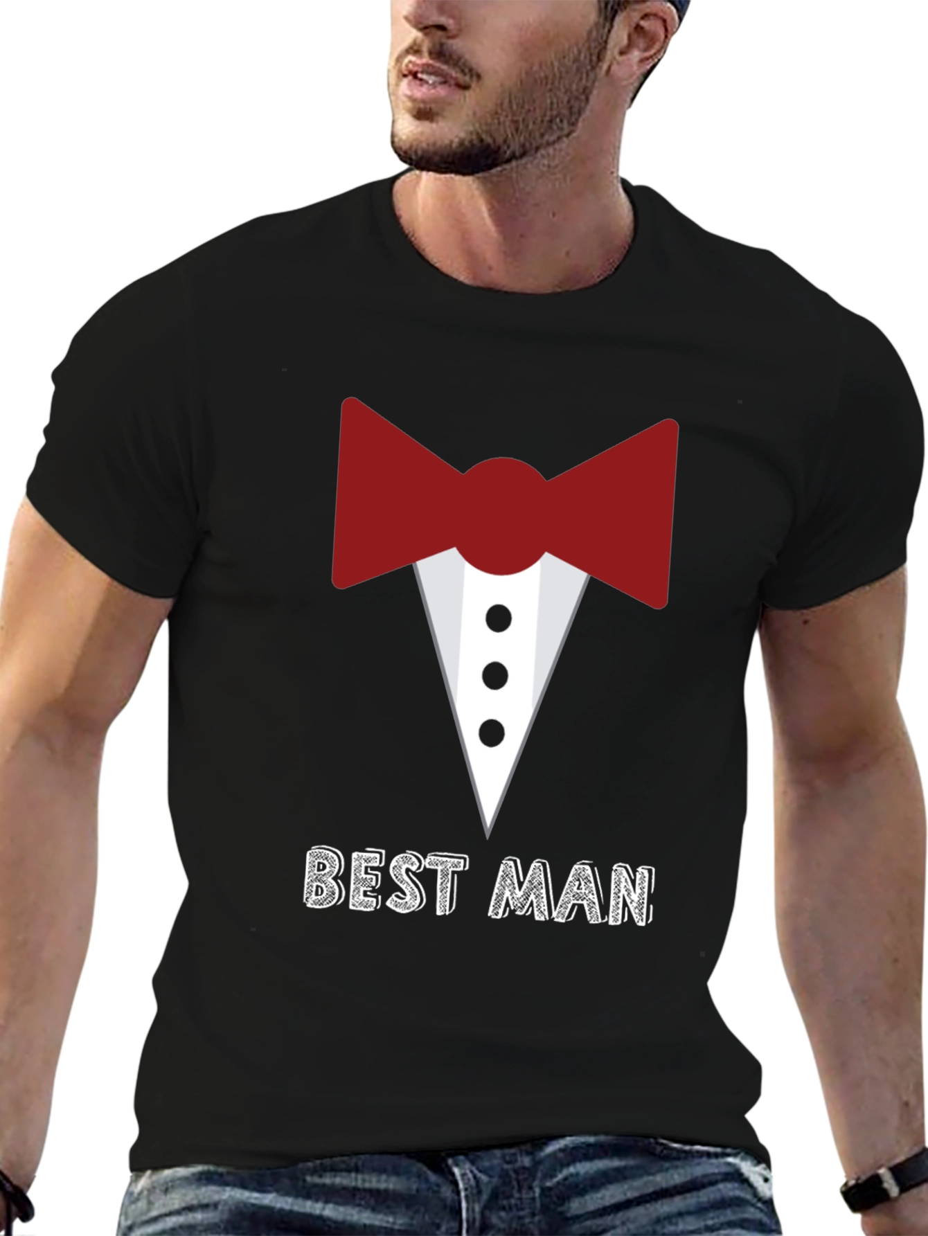Best Man Tuxedo Graphic Tee - Wedding Party Apparel