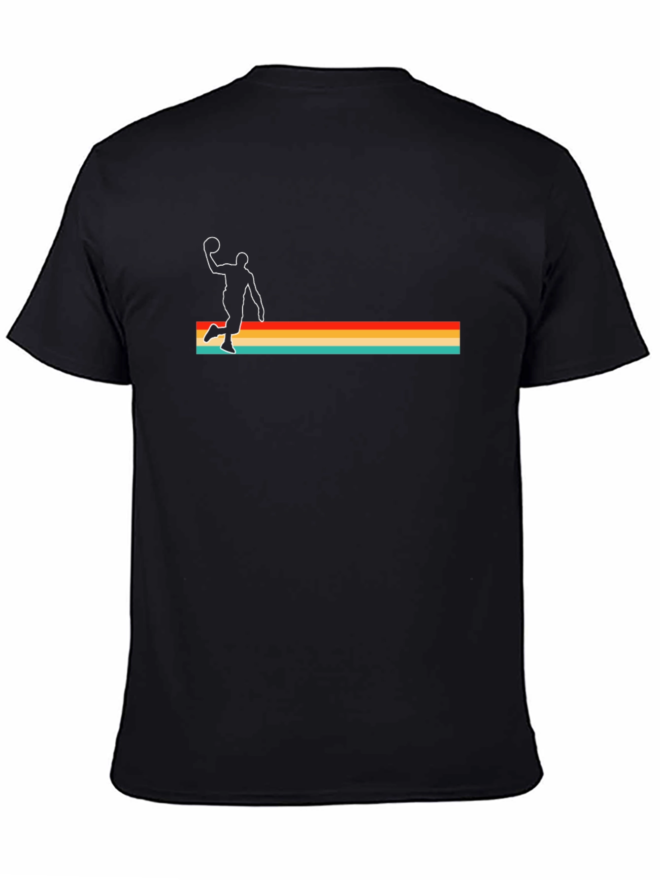Retro Basketball Graphic Tee - Black