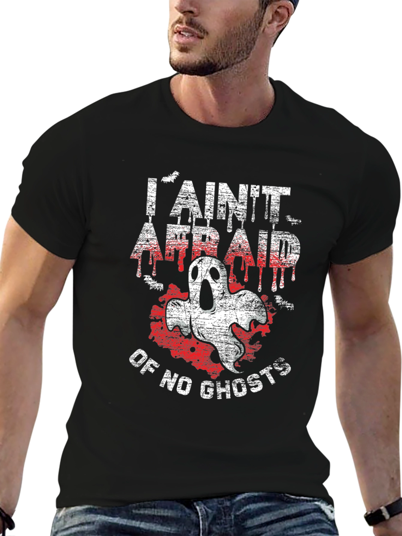 I Aint Afraid of No Ghosts Black T-Shirt