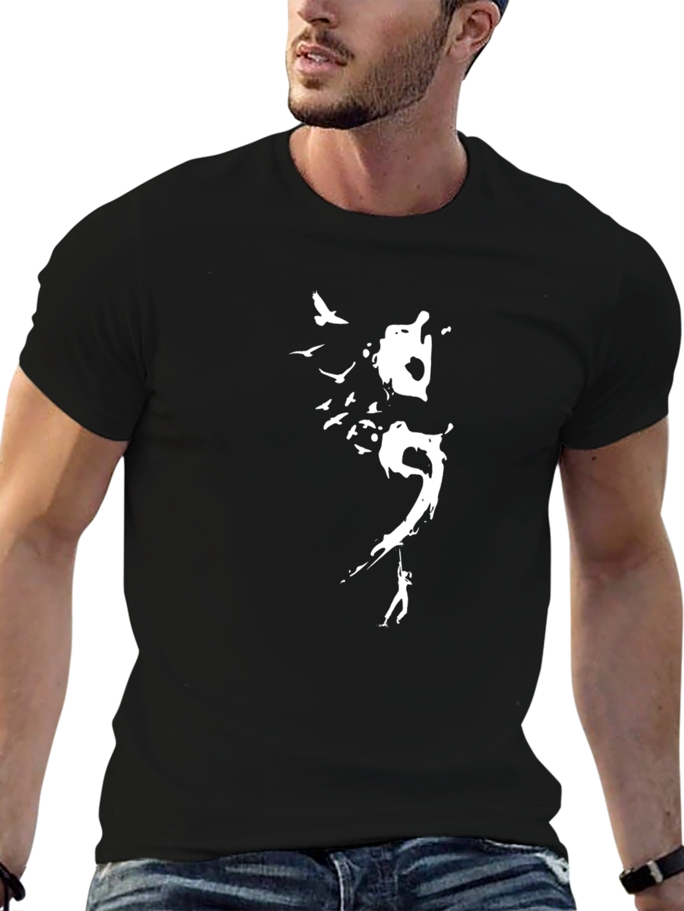 Abstract Art Black T-Shirt