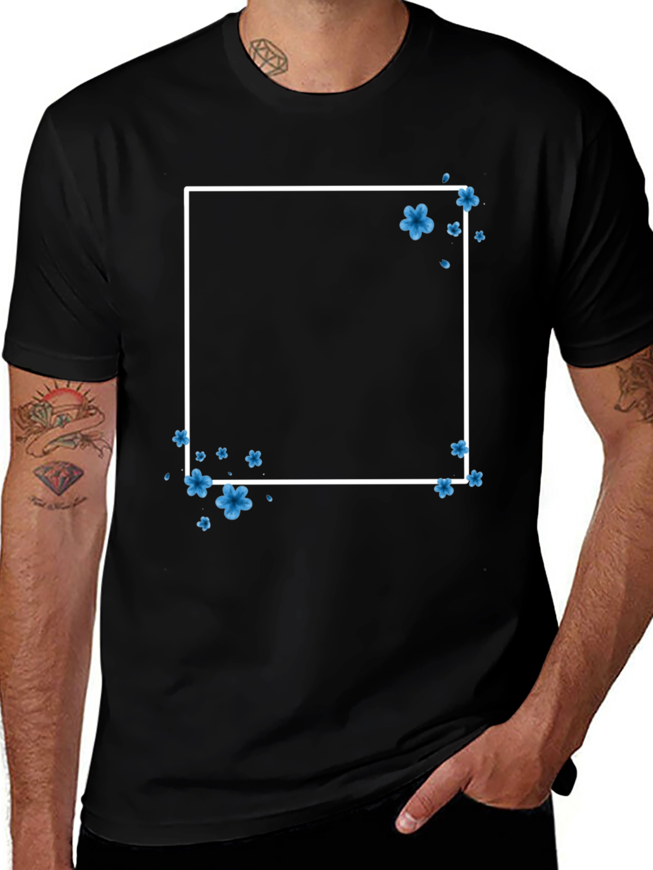Floral Square Graphic T-Shirt