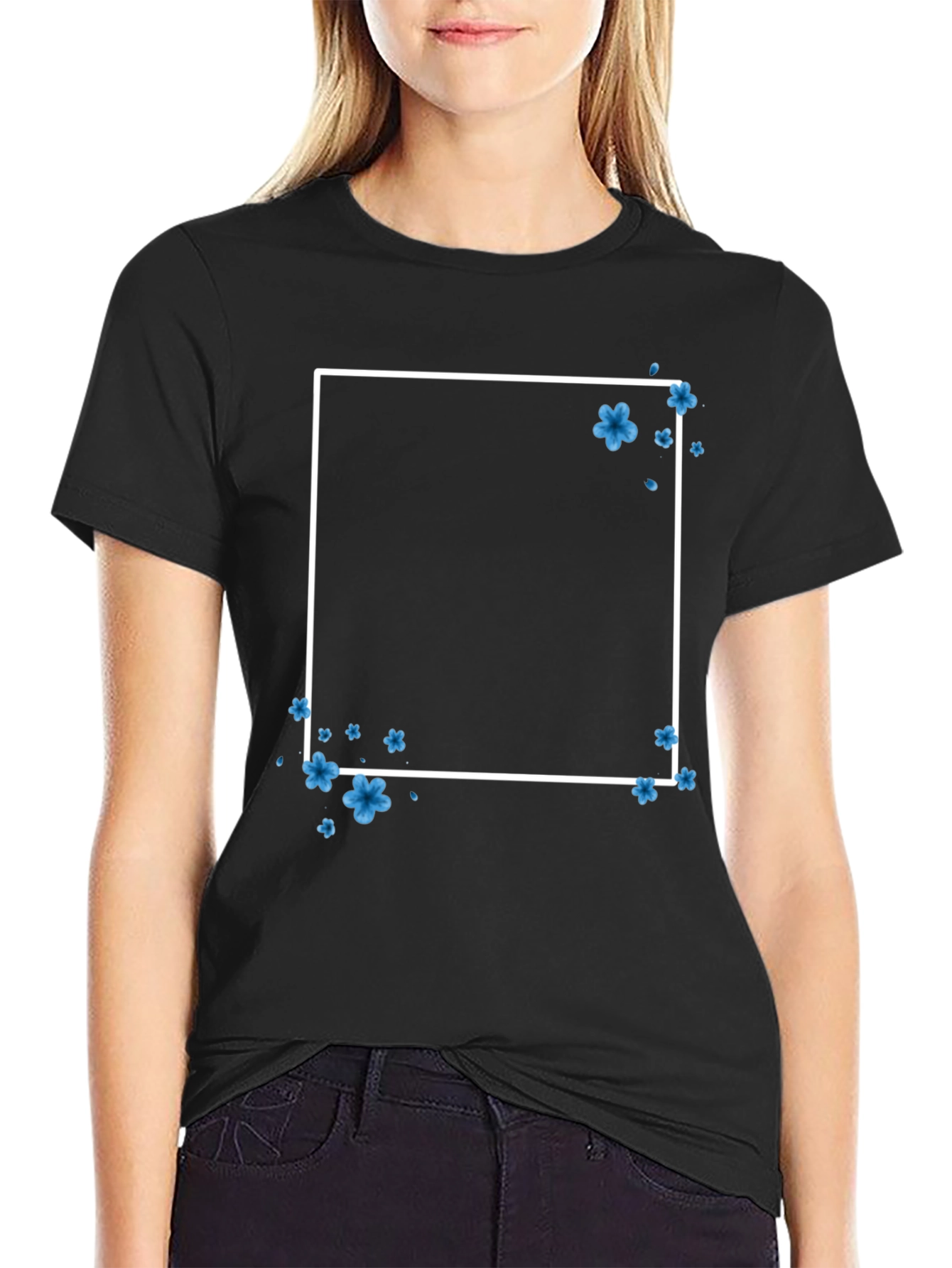 Floral Square Graphic T-Shirt