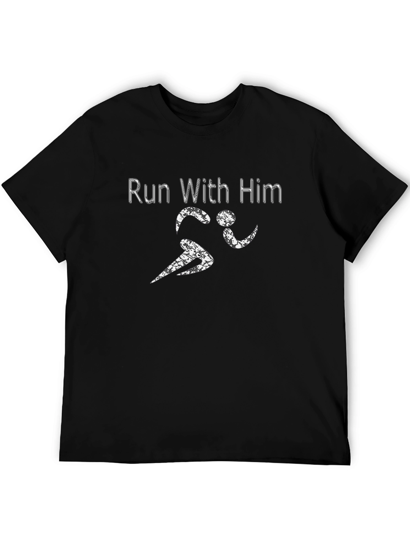 Run With Him T-Shirt - Activewear Christian Tee