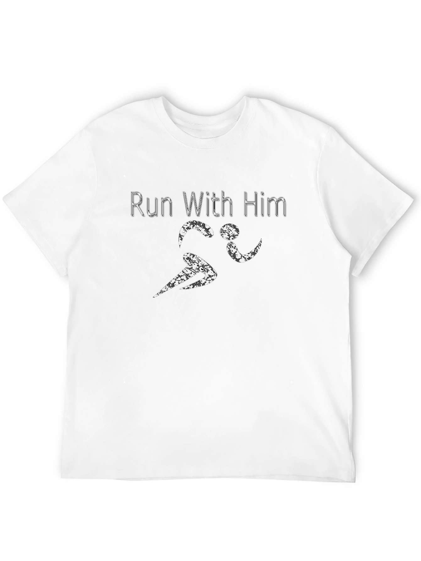 Run With Him T-Shirt - Activewear Christian Tee