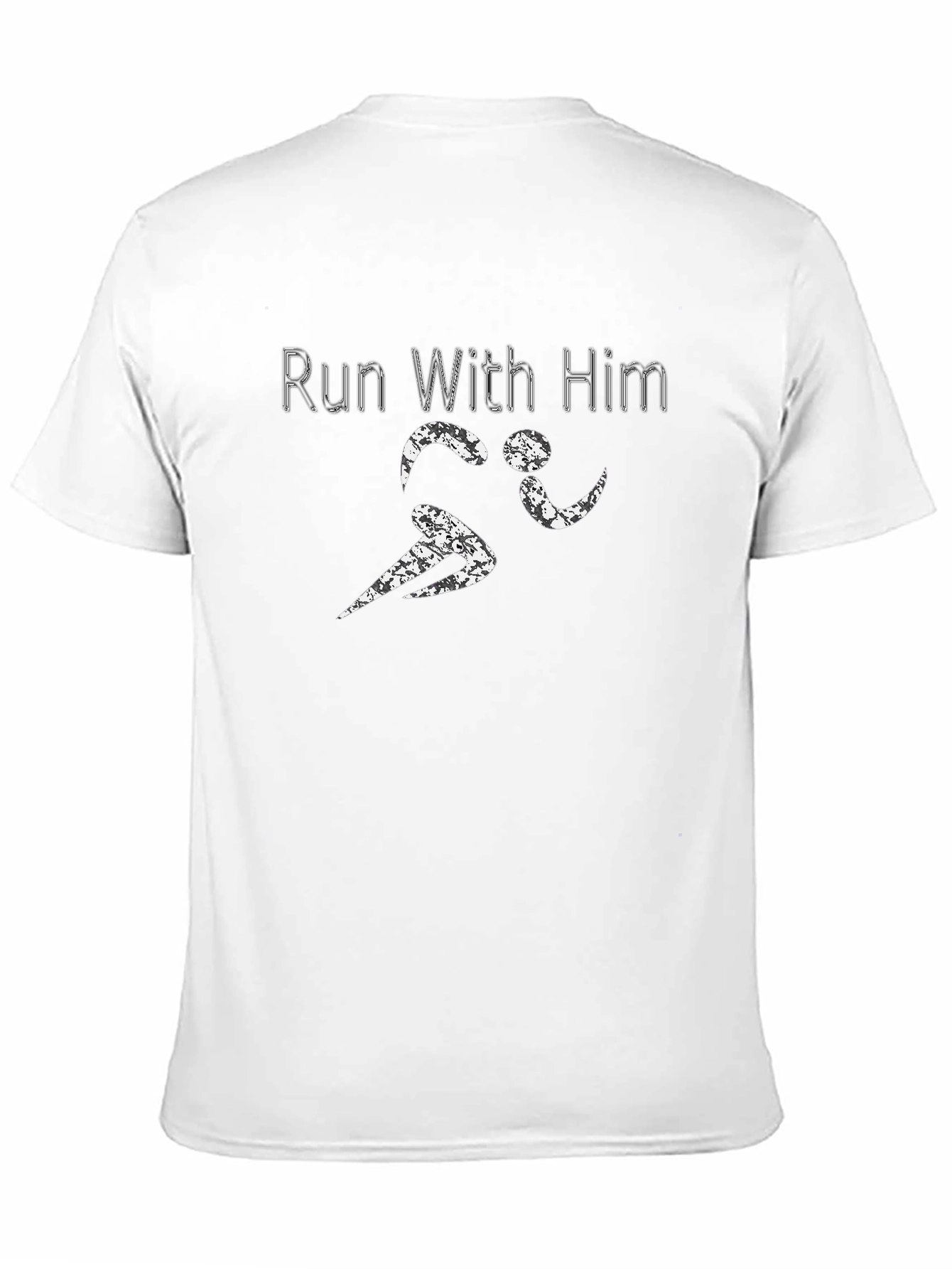 Run With Him T-Shirt - Activewear Christian Tee