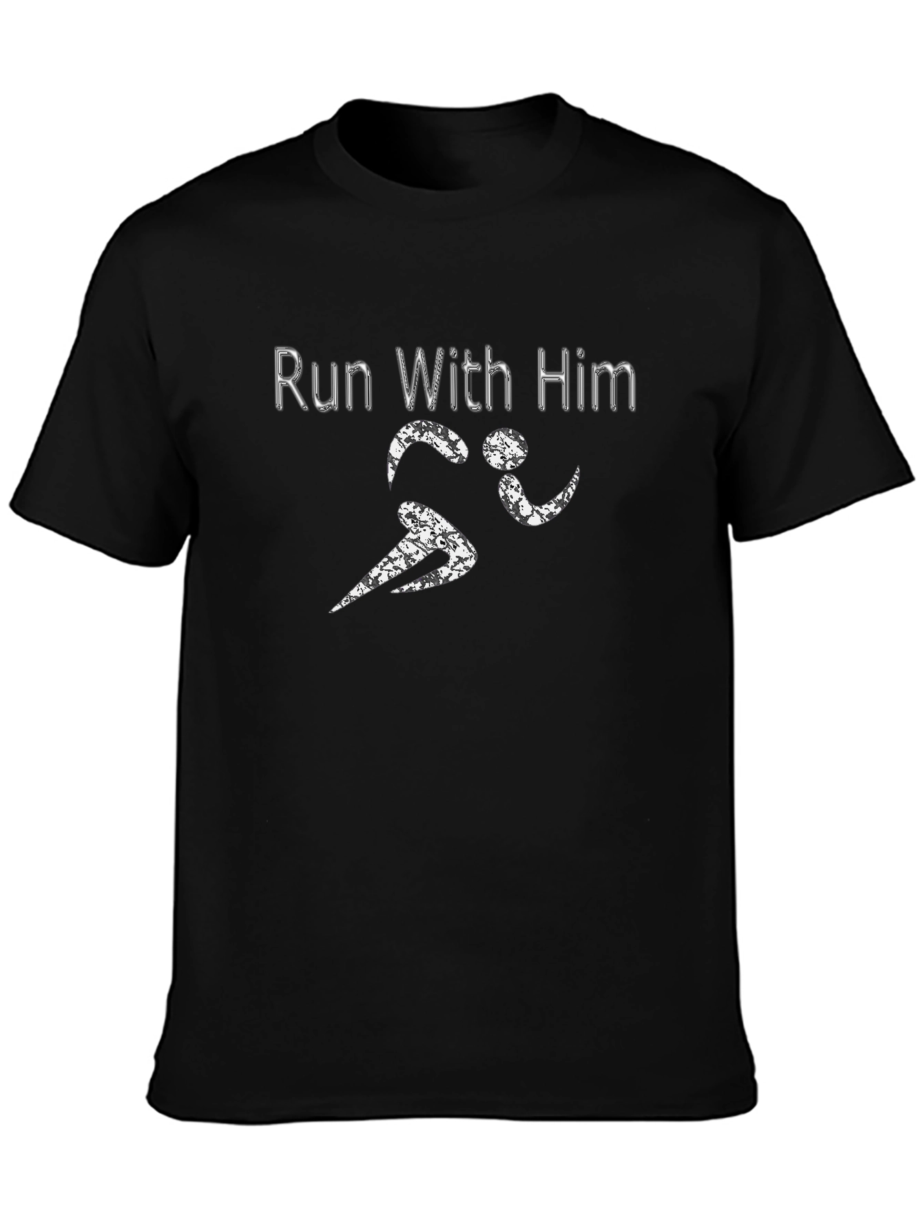 Run With Him T-Shirt - Activewear Christian Tee
