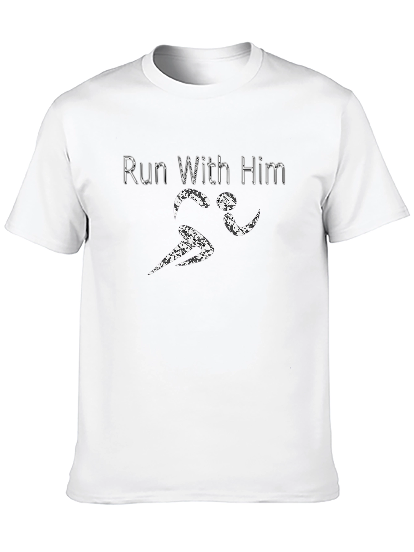 Run With Him T-Shirt - Activewear Christian Tee