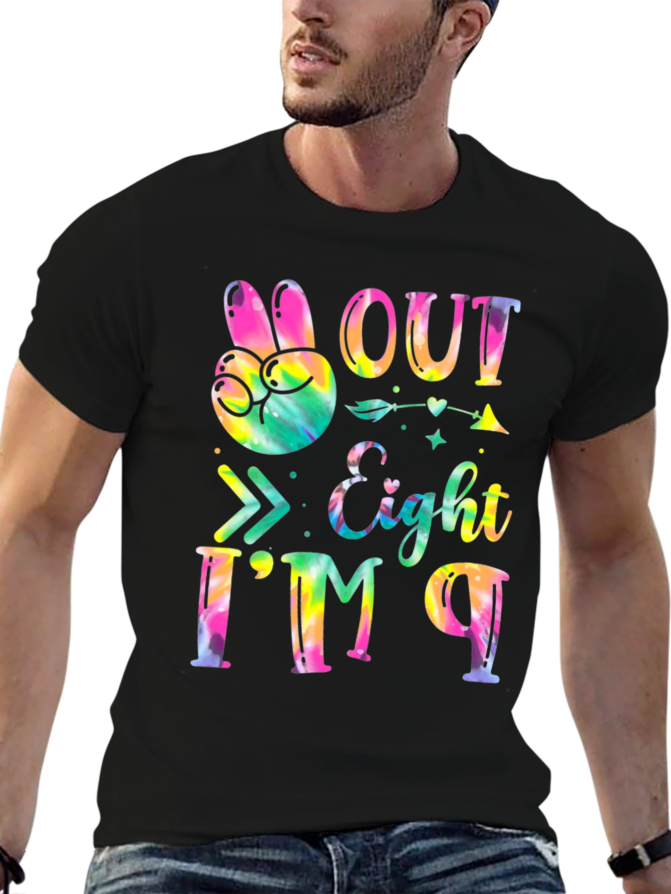 Peace Out Eight T-Shirt - Kids Birthday Party Tee
