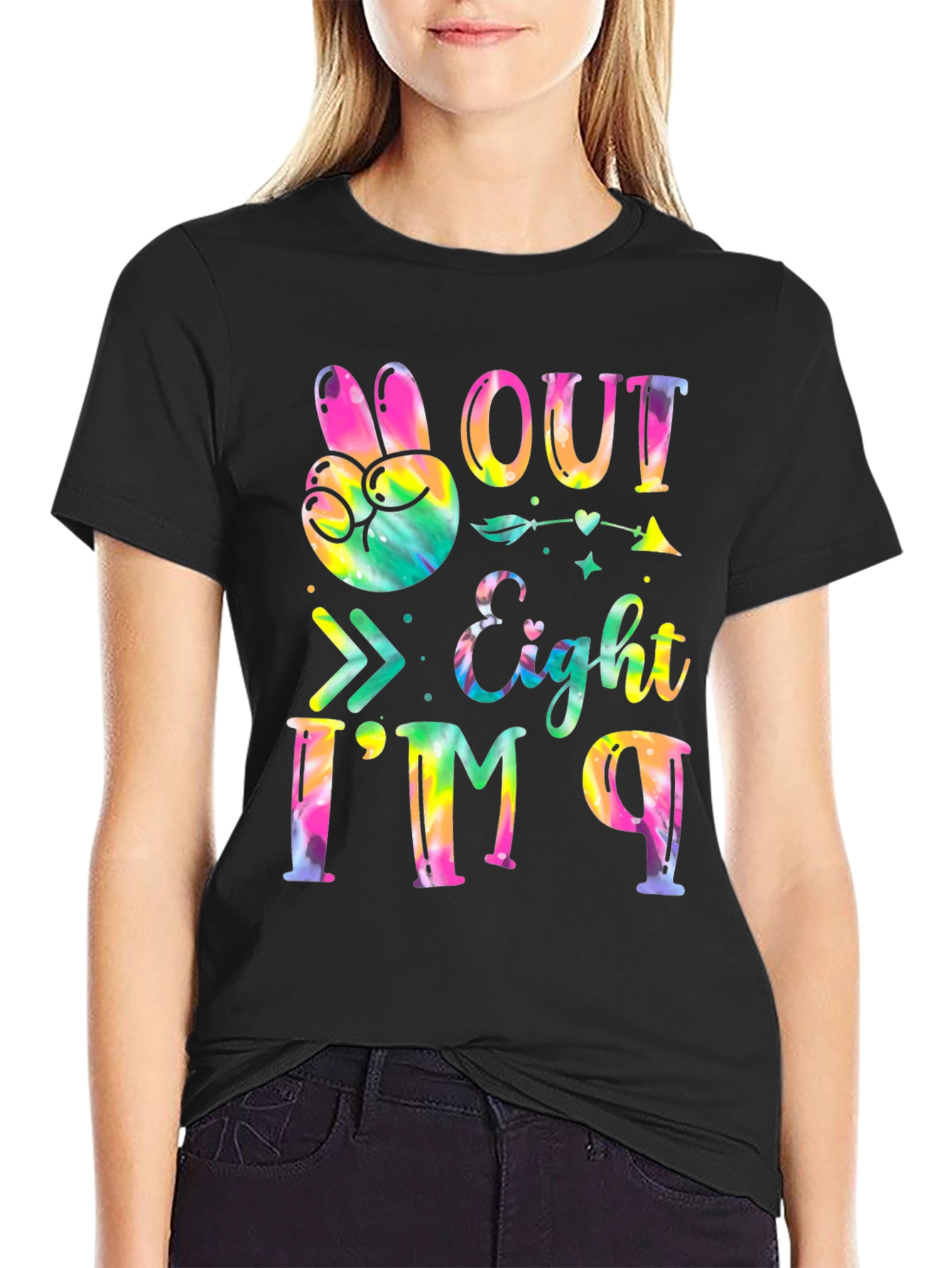 Peace Out Eight T-Shirt - Kids Birthday Party Tee