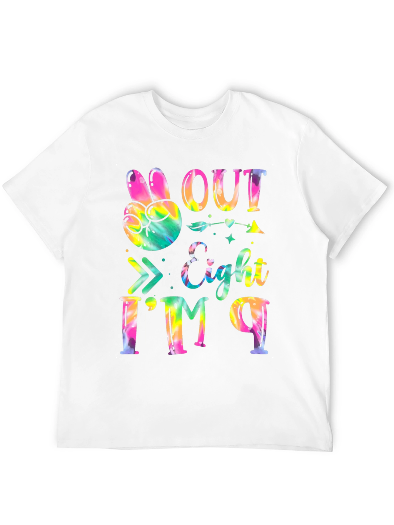Peace Out Eight T-Shirt - Kids Birthday Party Tee