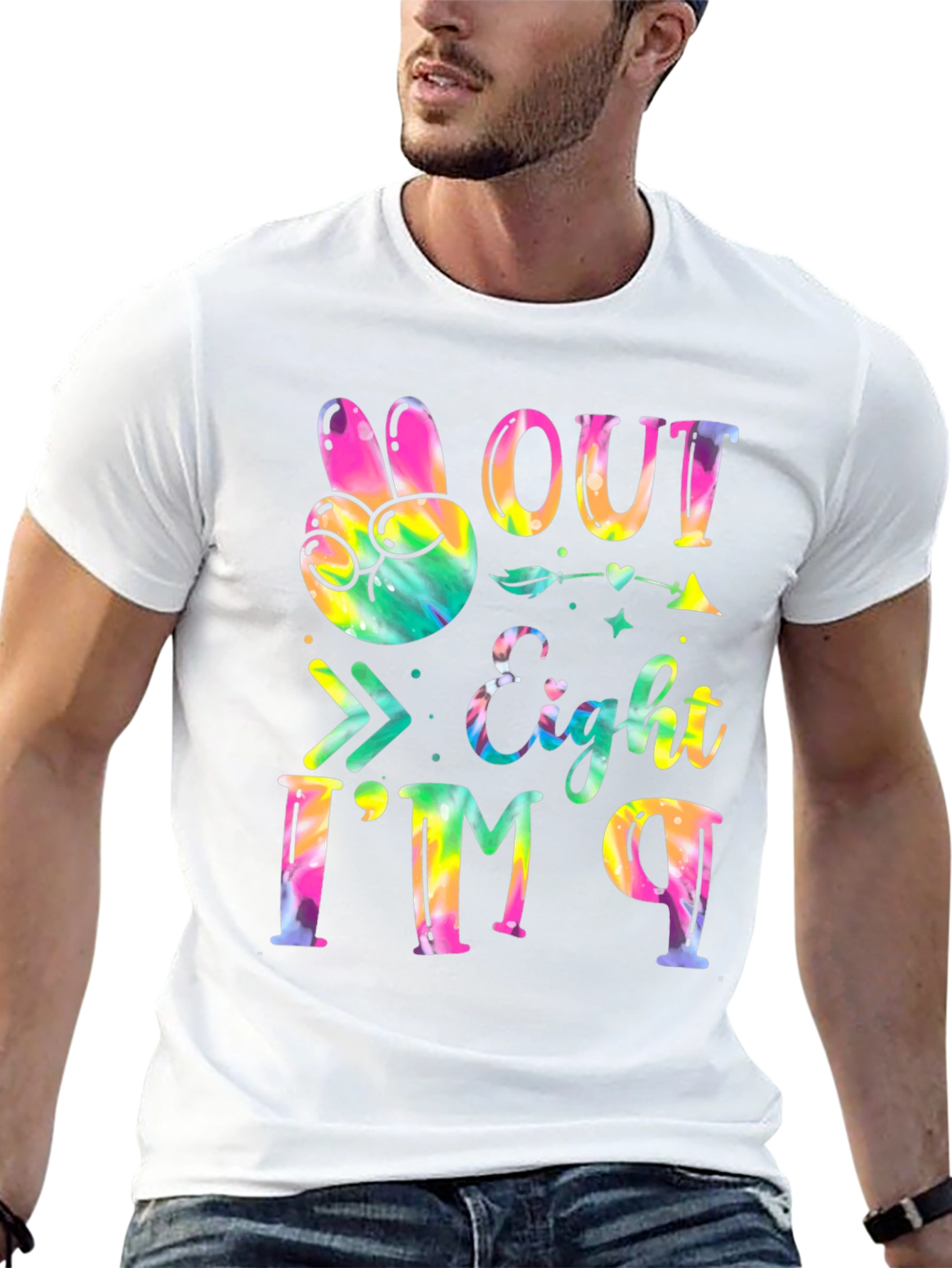 Peace Out Eight T-Shirt - Kids Birthday Party Tee