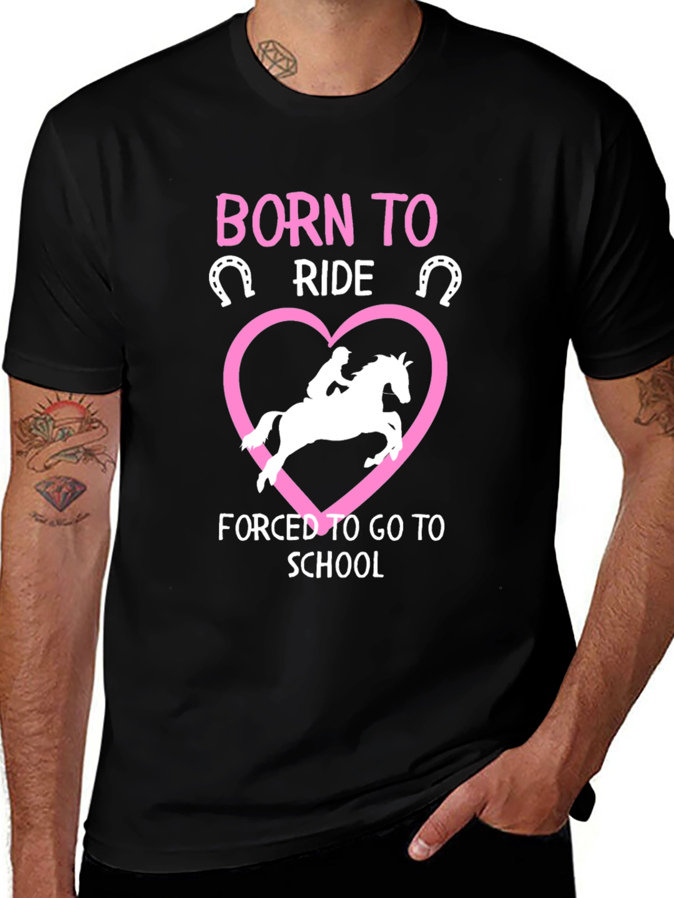 Born to Ride Horse Graphic T-Shirt