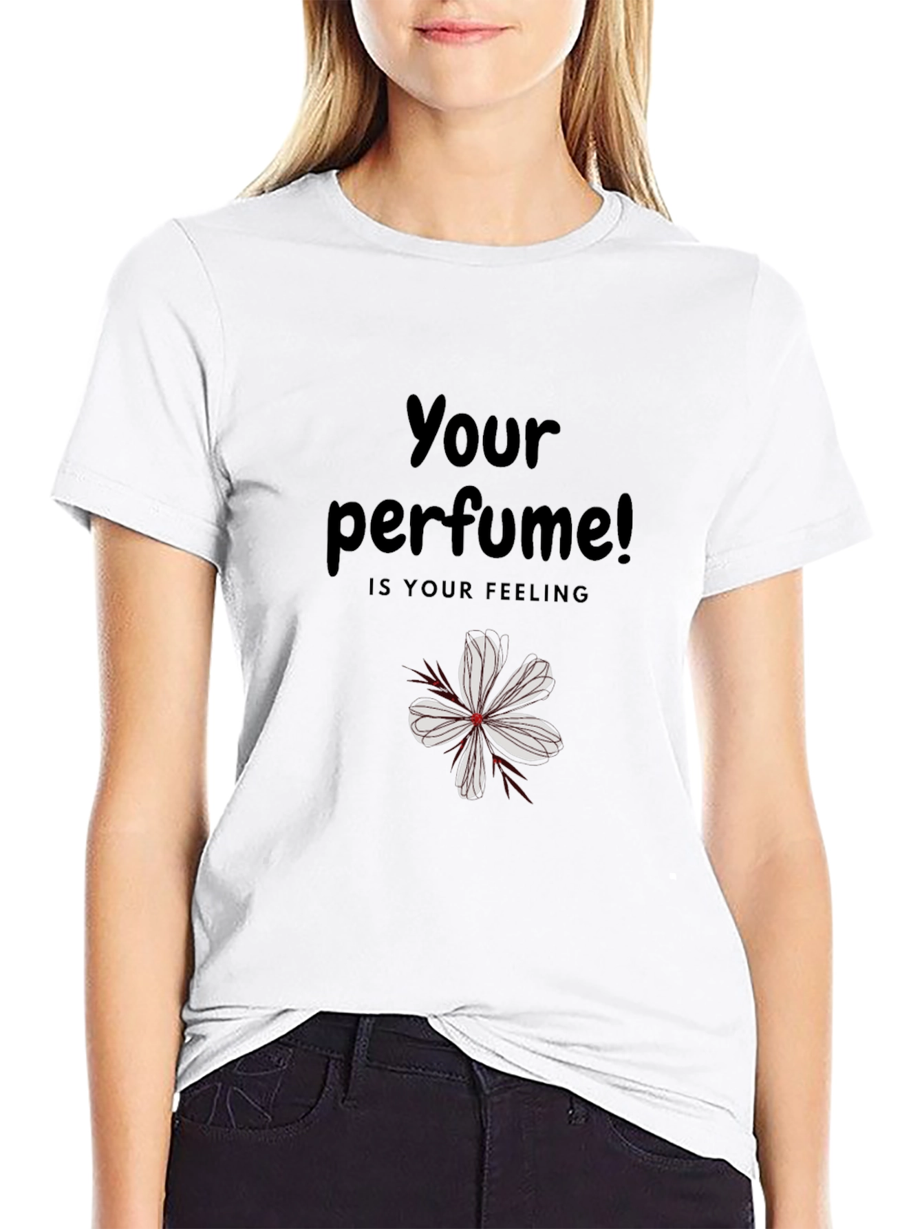 Your Perfume Feeling Black Graphic Tee