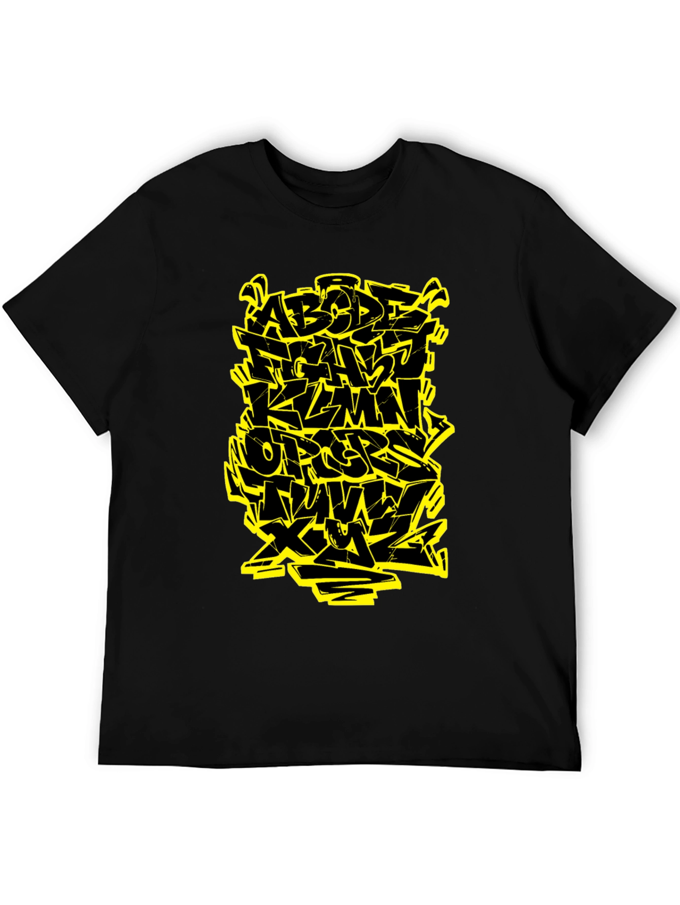 Graffiti Alphabet Black T-Shirt