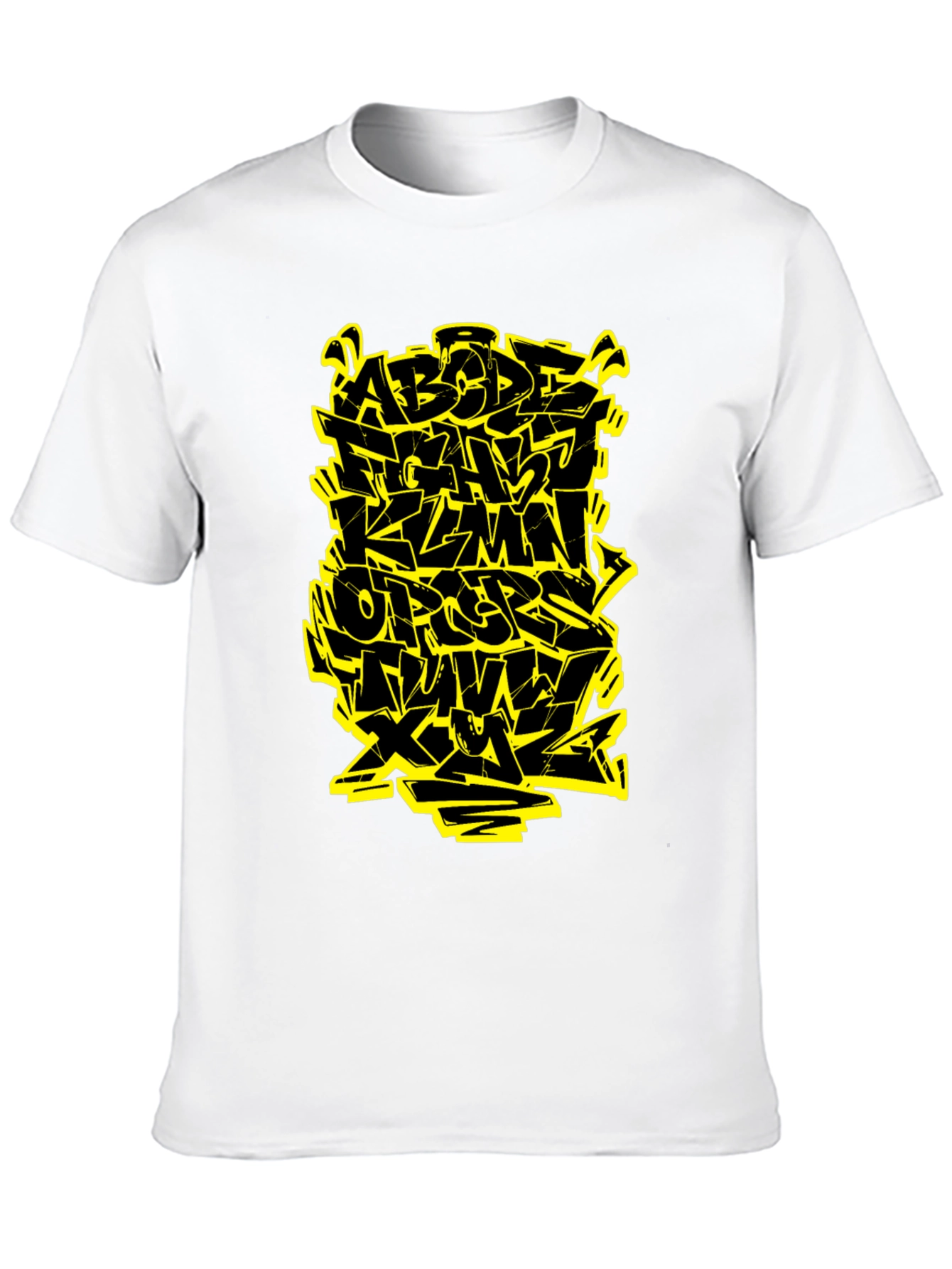 Graffiti Alphabet Black T-Shirt