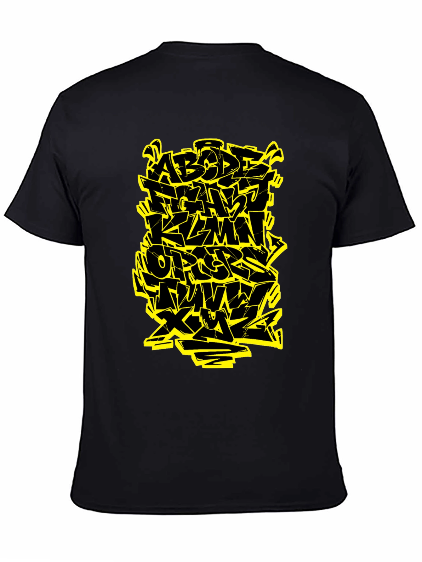 Graffiti Alphabet Black T-Shirt