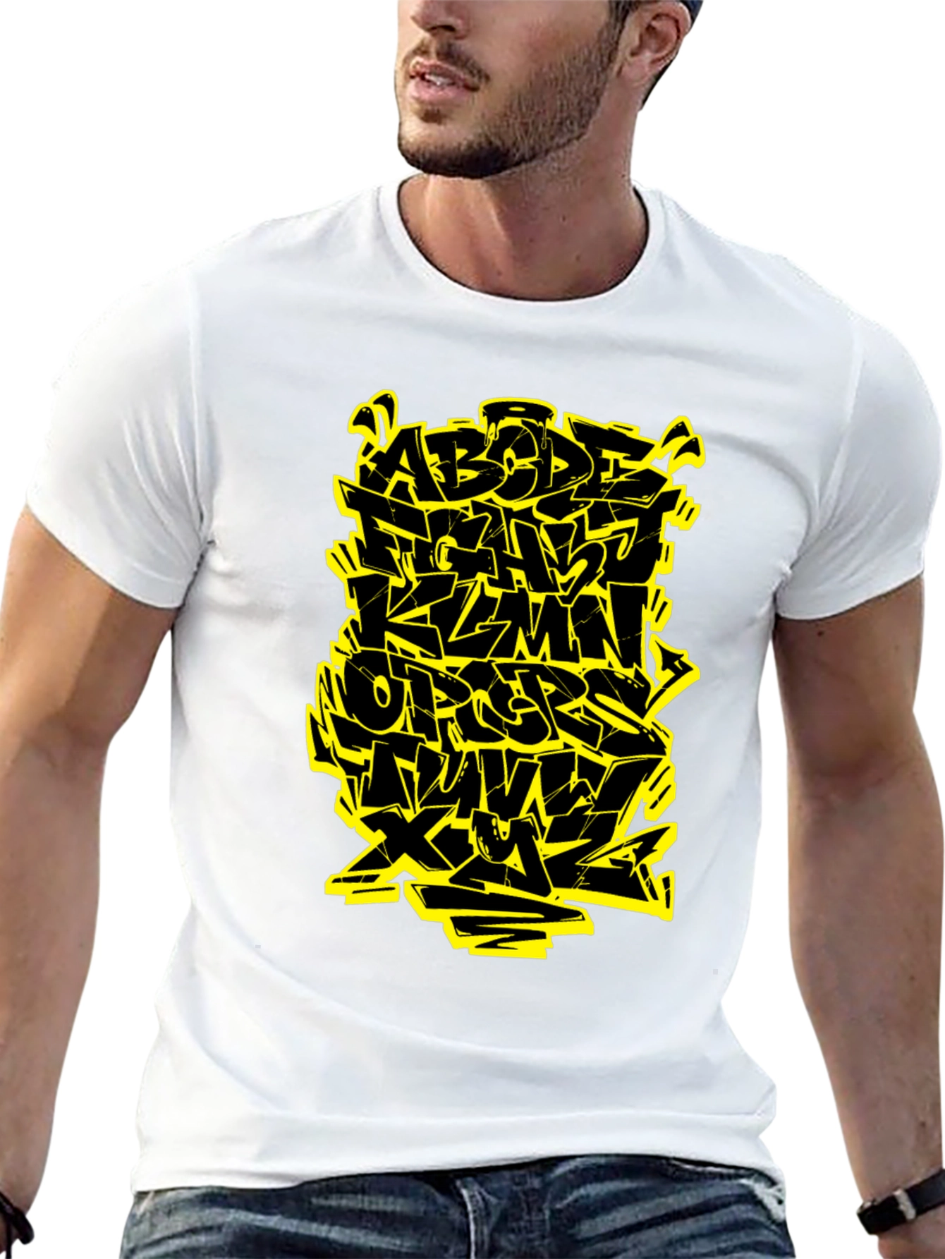 Graffiti Alphabet Black T-Shirt