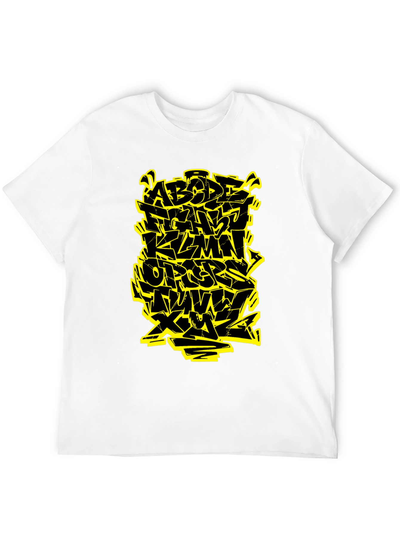 Graffiti Alphabet Black T-Shirt