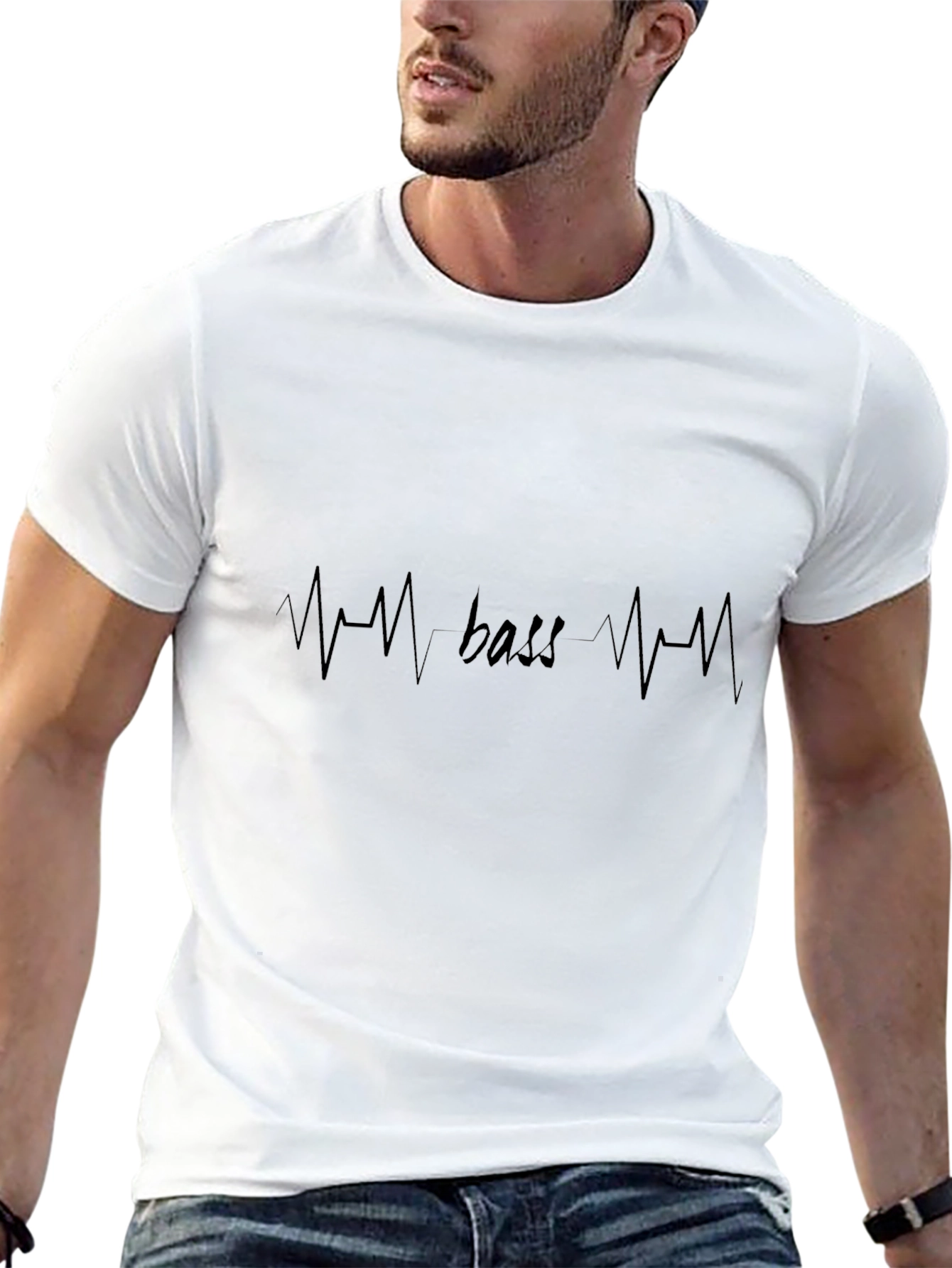 Bass Heartbeat T-Shirt - Music Lover Tee
