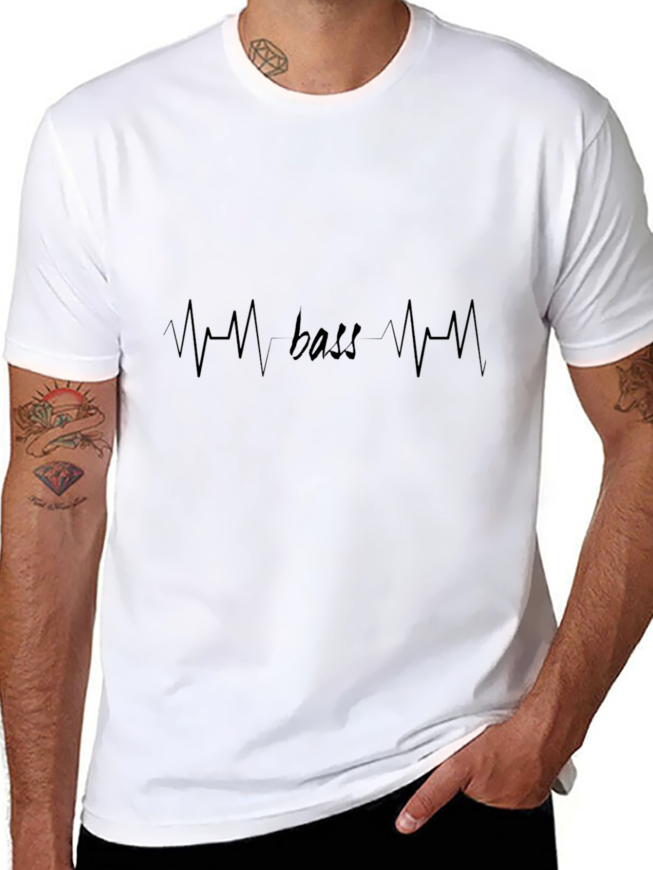 Bass Heartbeat T-Shirt - Music Lover Tee