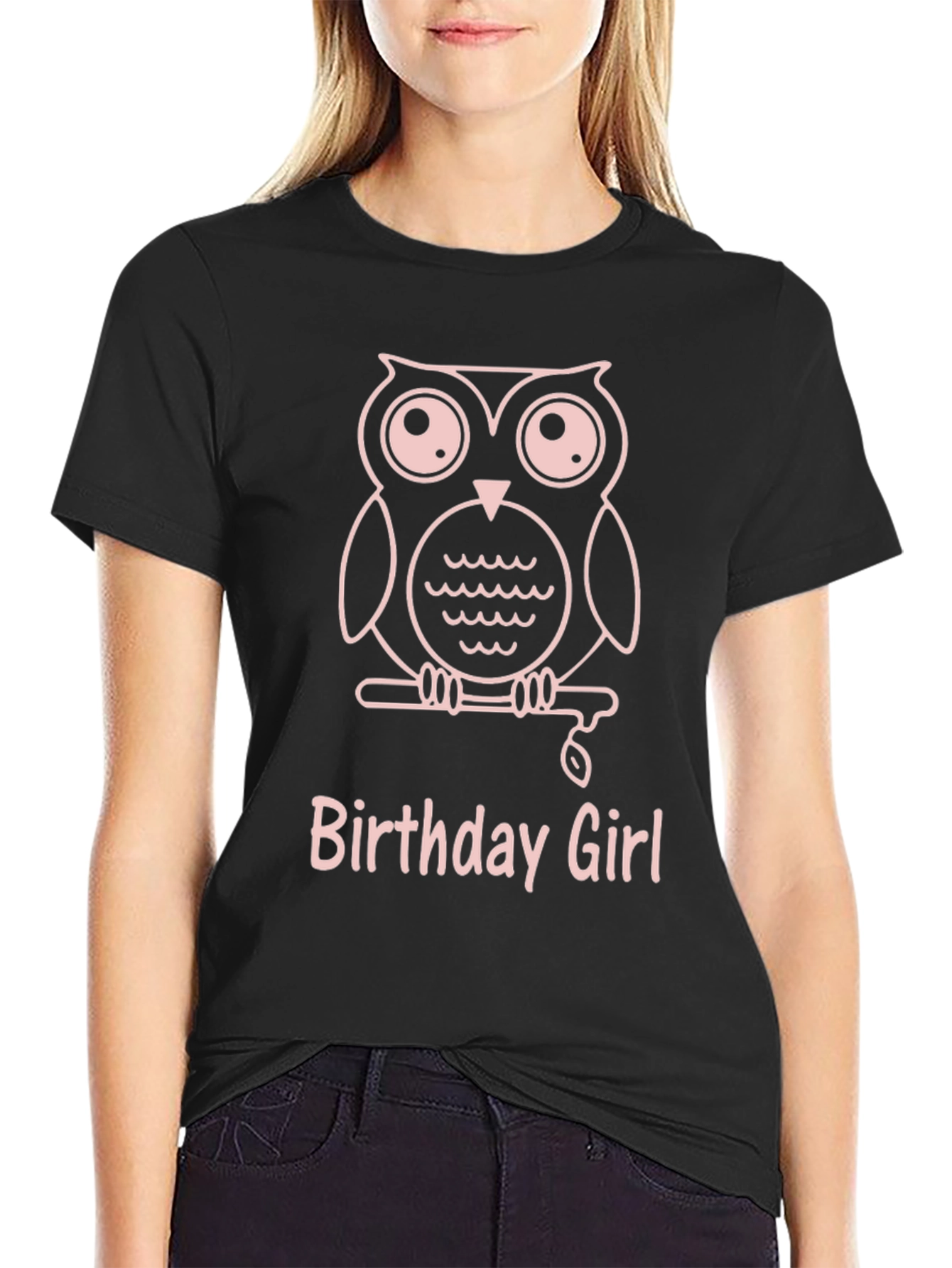 Birthday Girl Owl Graphic Tee - Cute & Fun!