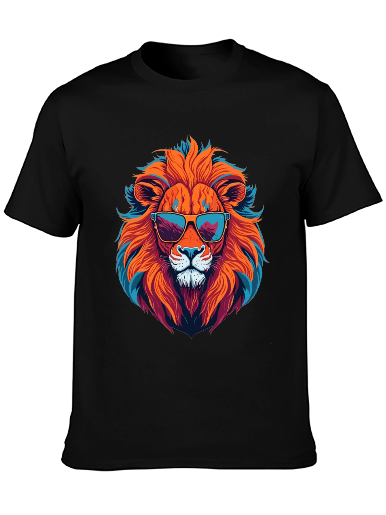 Cool Lion Graphic Tee - Black Unisex T-Shirt