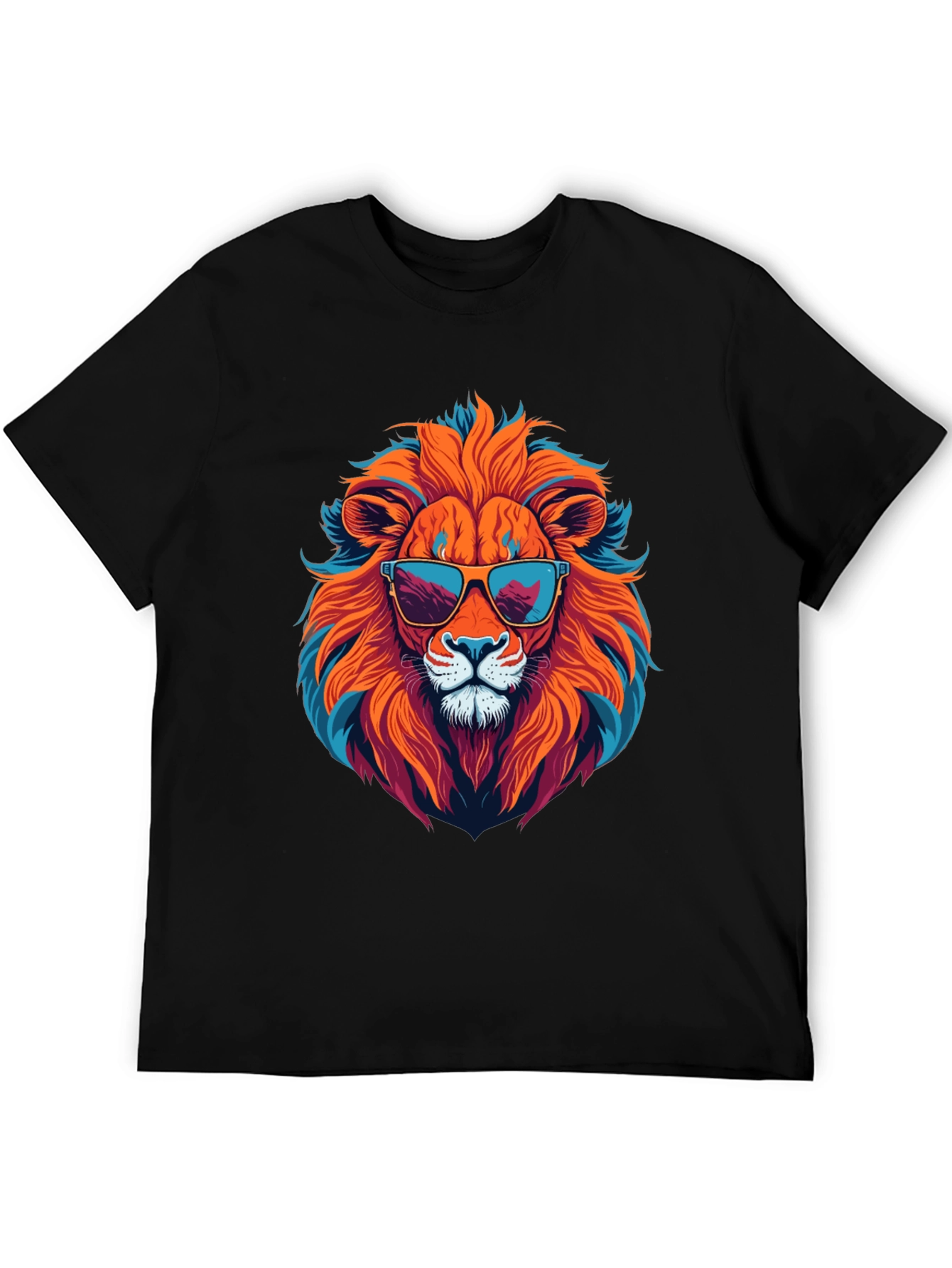 Cool Lion Graphic Tee - Black Unisex T-Shirt