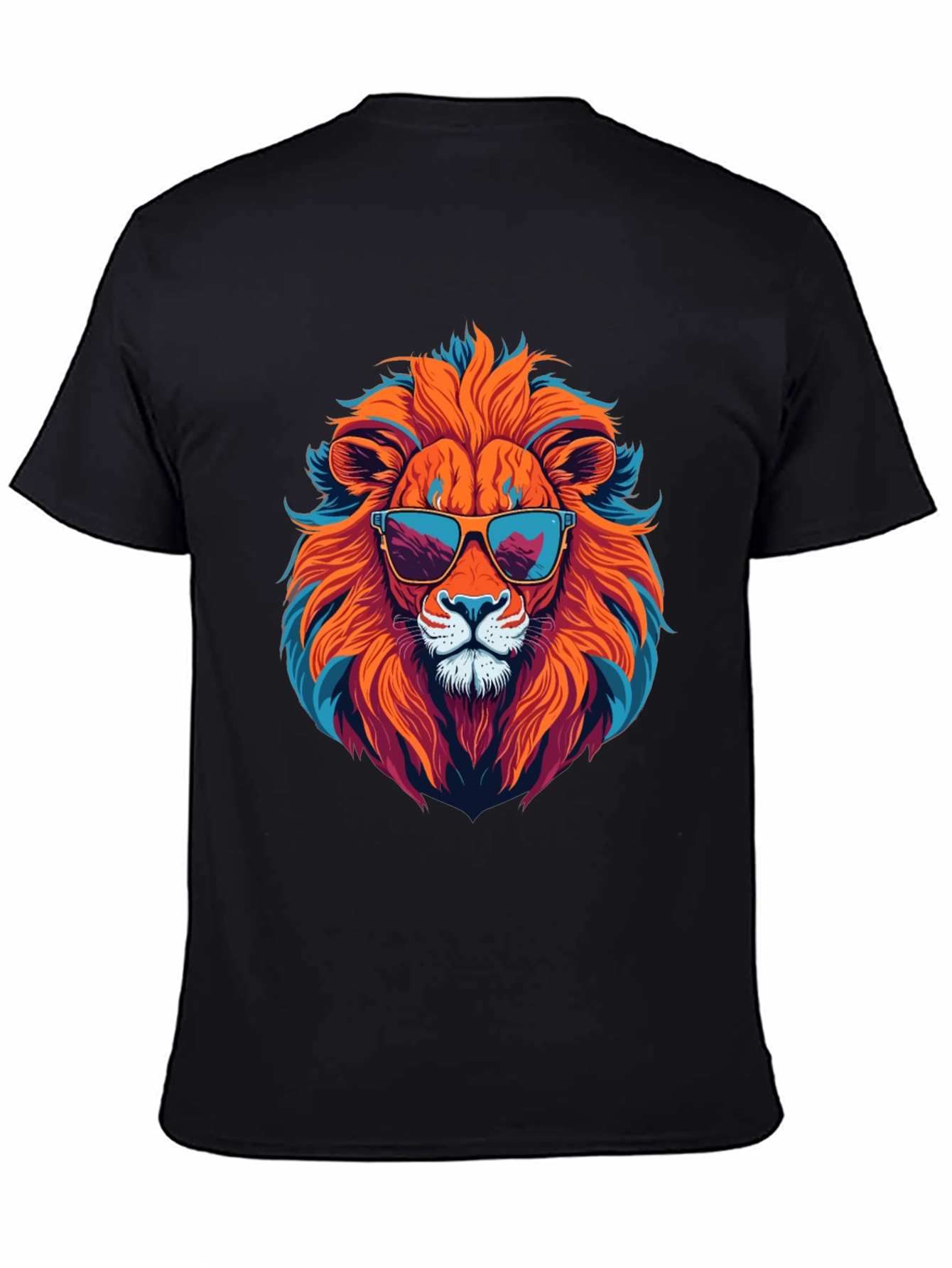 Cool Lion Graphic Tee - Black Unisex T-Shirt