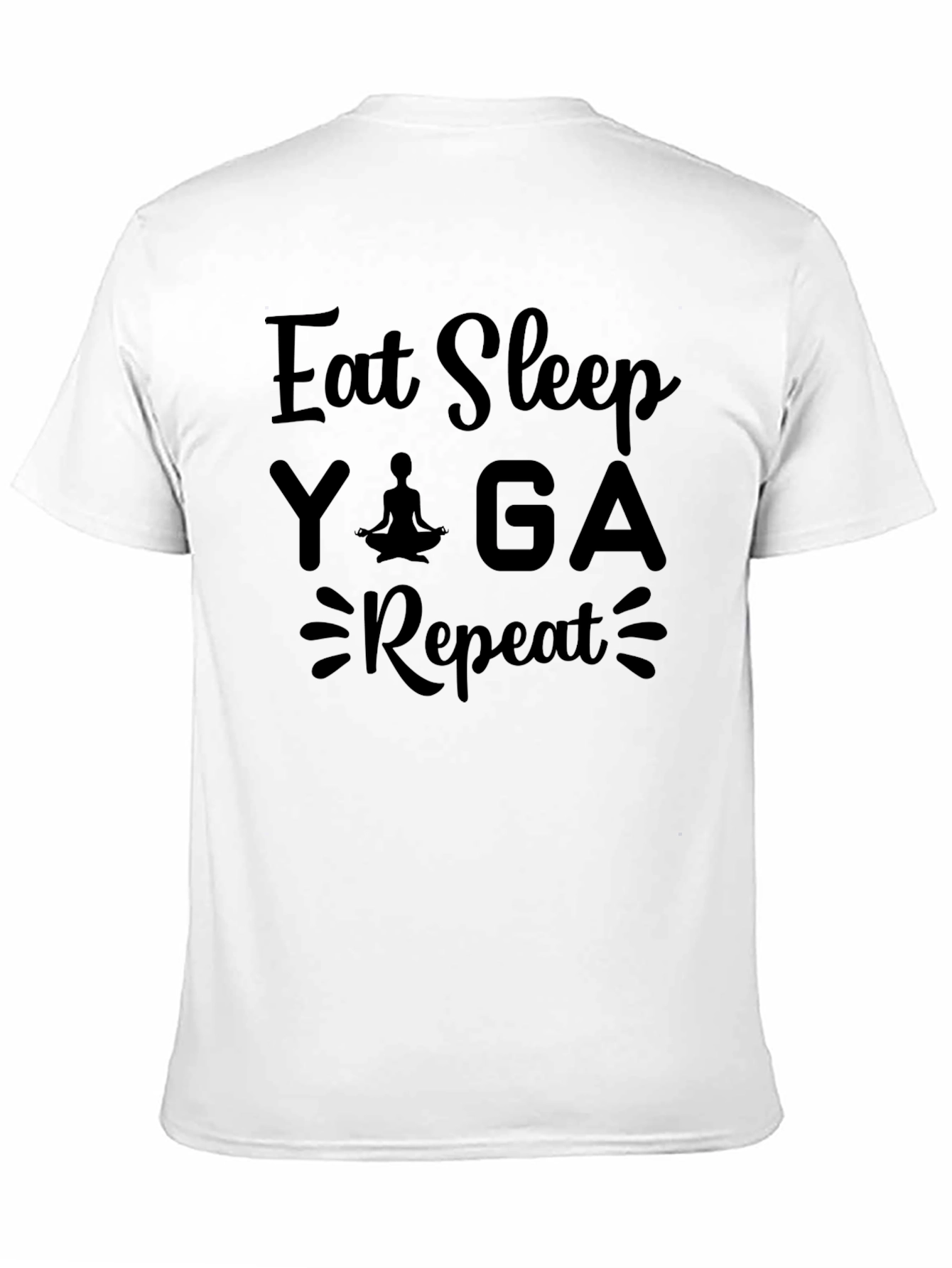 Eat Sleep Yoga Repeat Black T-Shirt